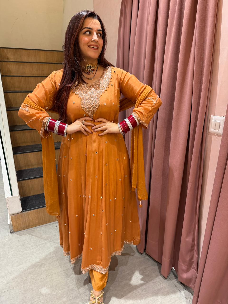 Maya Embellished Anarkali Suit Set