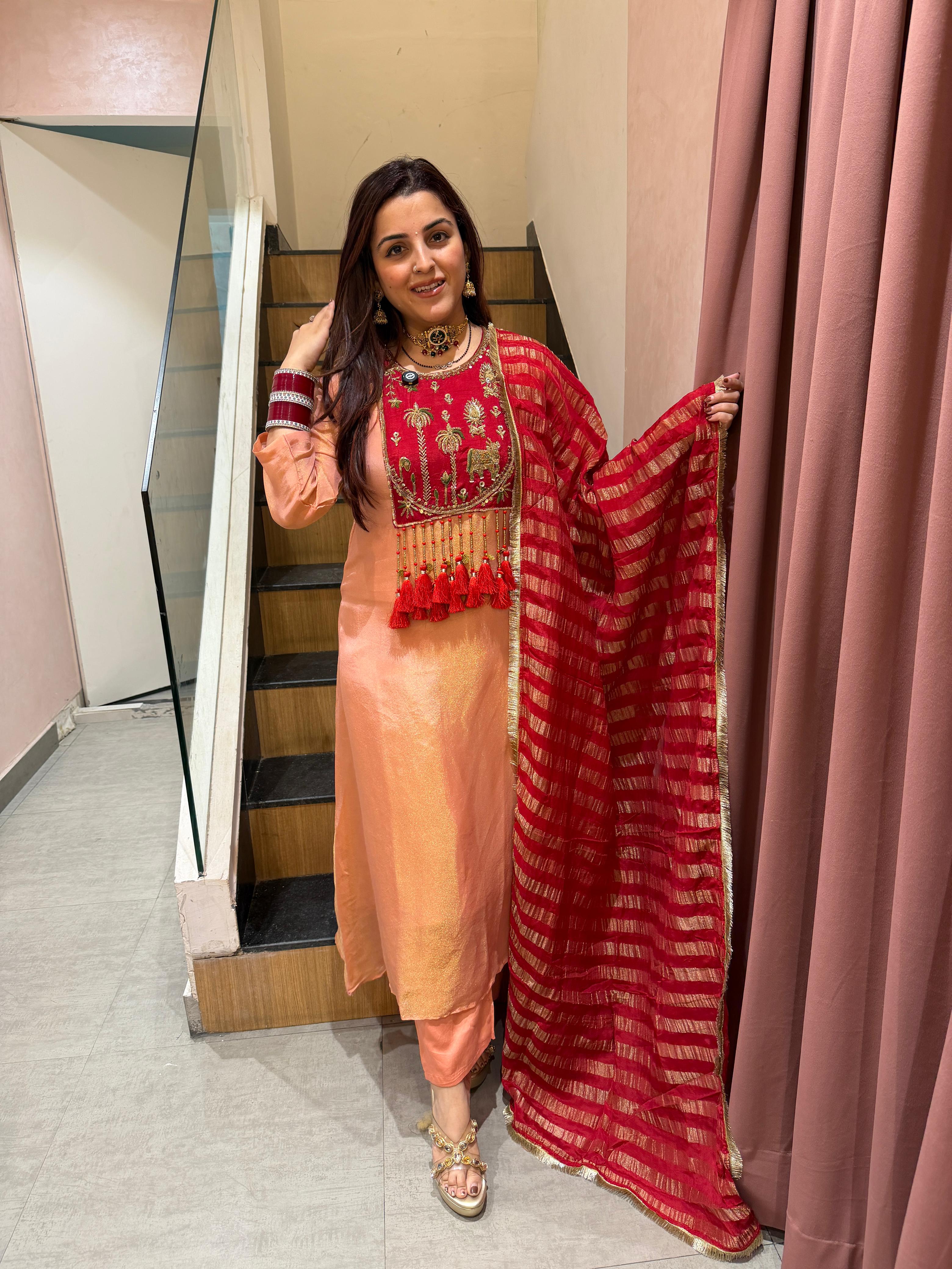Tansi  Royale Tassel Embroidered Suit Set