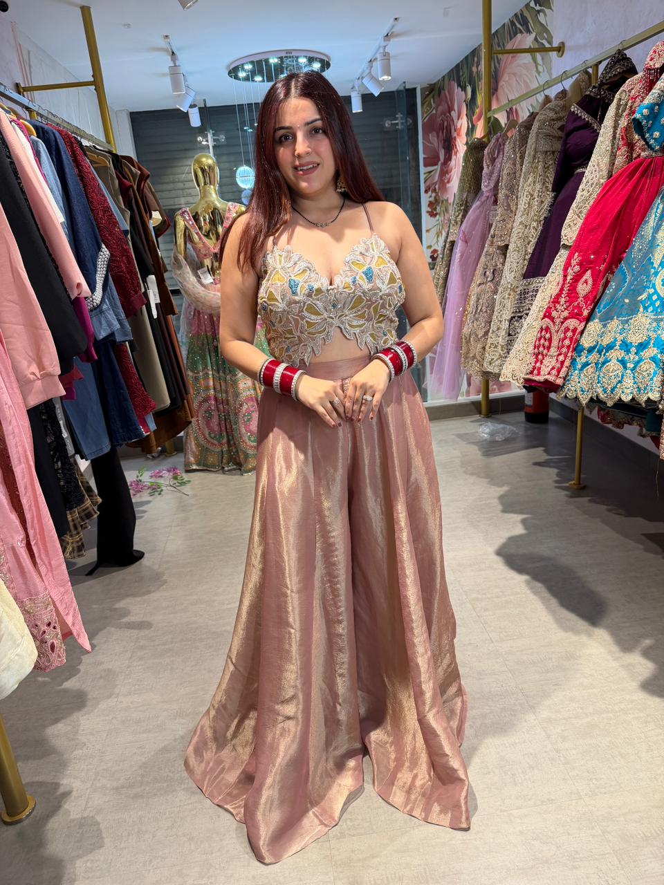 Clara Embroidered Palazzo Set