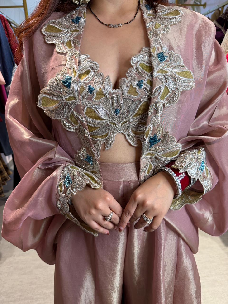 Clara Embroidered Palazzo Set