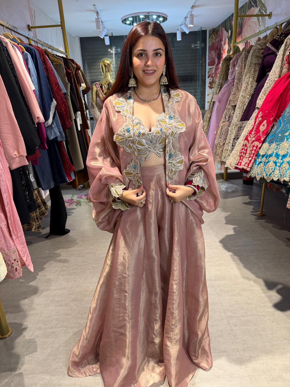 Clara Embroidered Palazzo Set