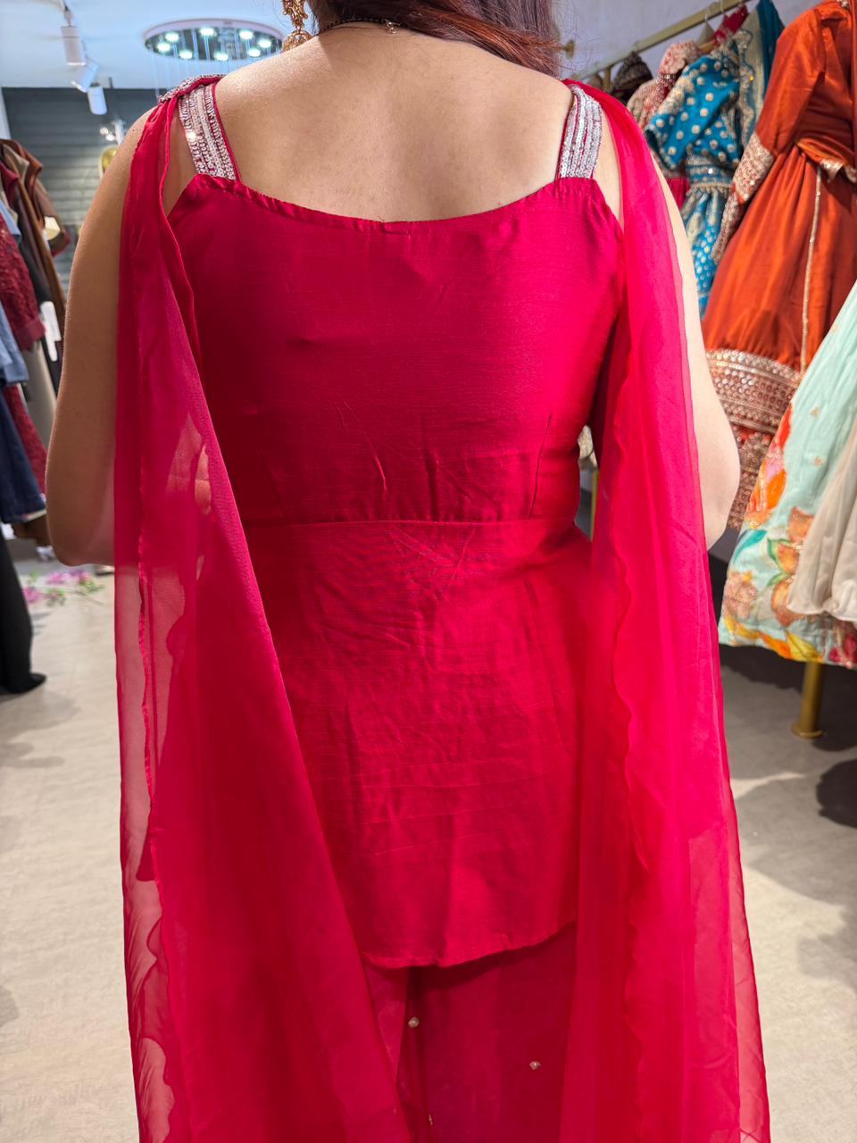 Zeu  Embroidered Sharara Set