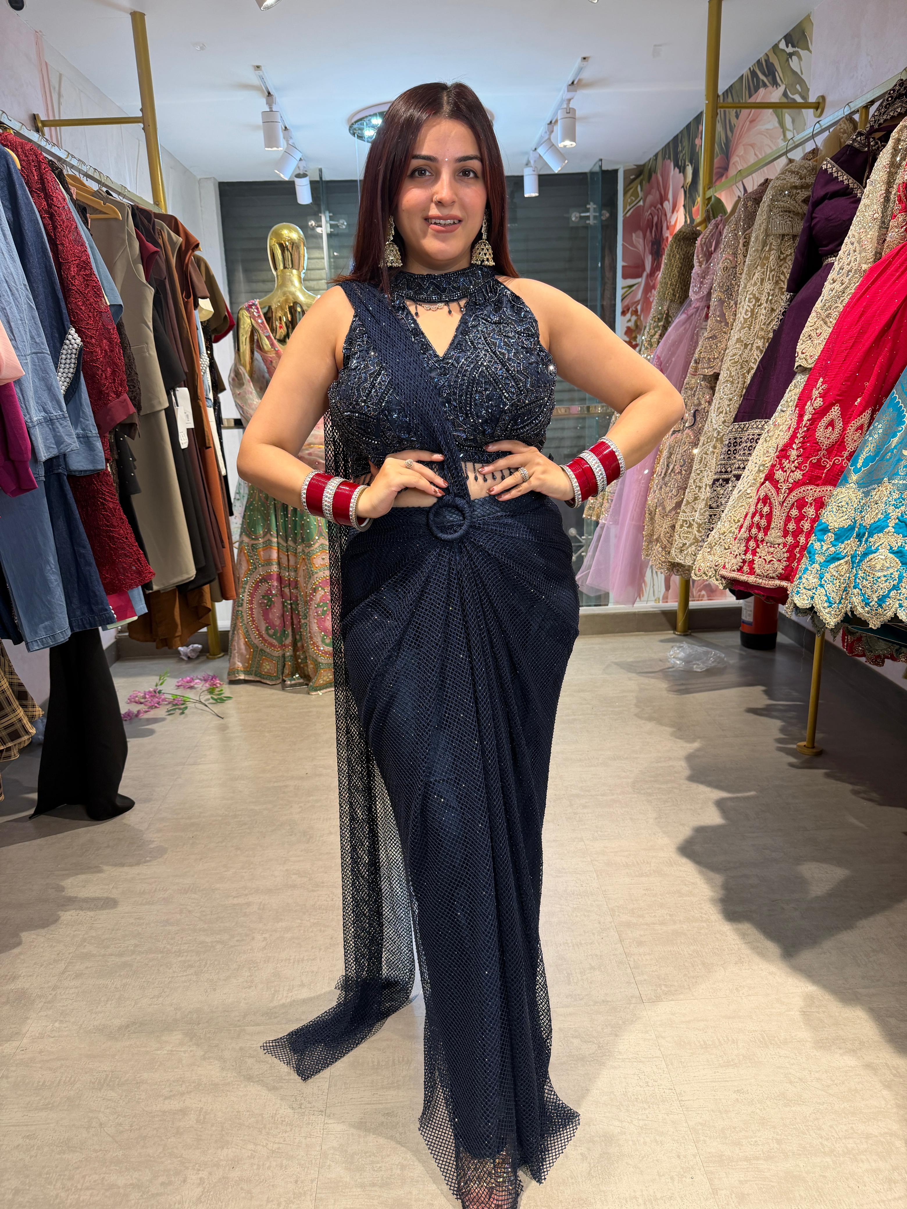 Sophia Embellished Drape saree