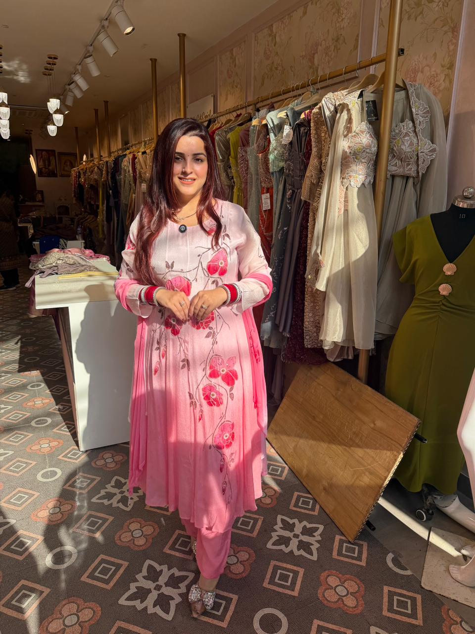 Ziya Bloom Floral Anarkali Set