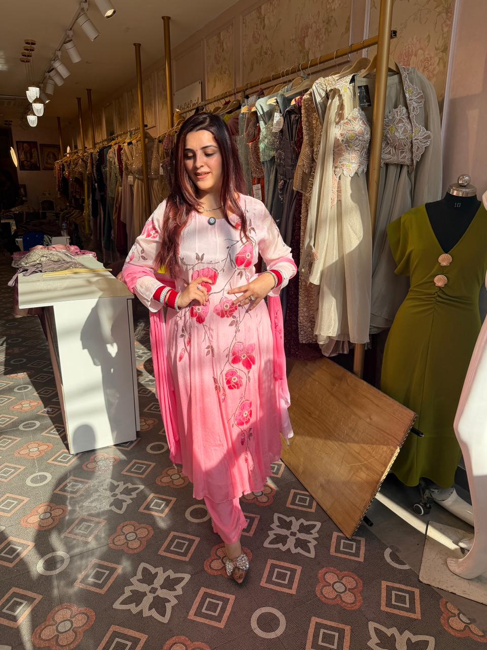 Ziya Bloom Floral Anarkali Set