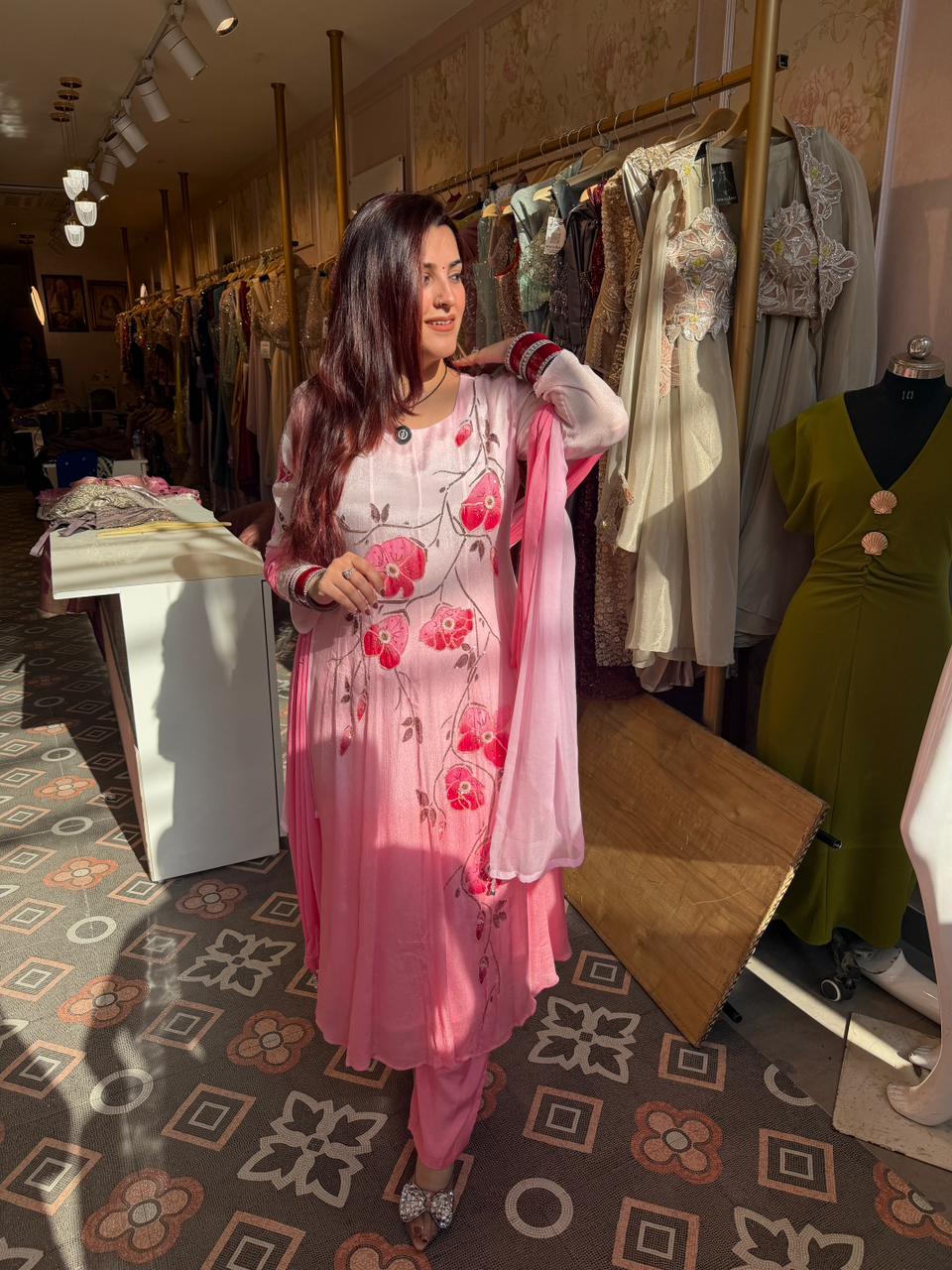 Ziya Bloom Floral Anarkali Set
