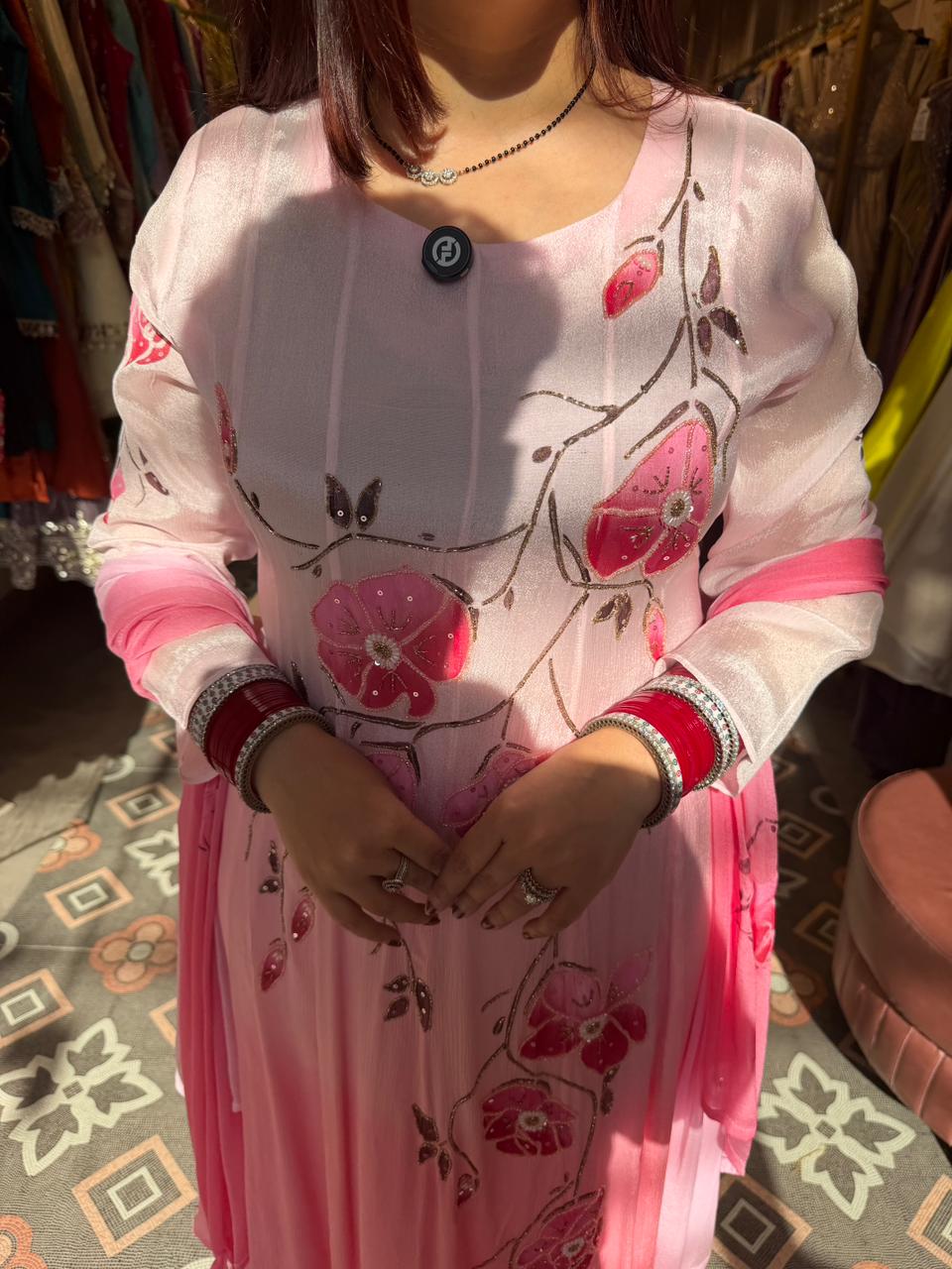 Ziya Bloom Floral Anarkali Set