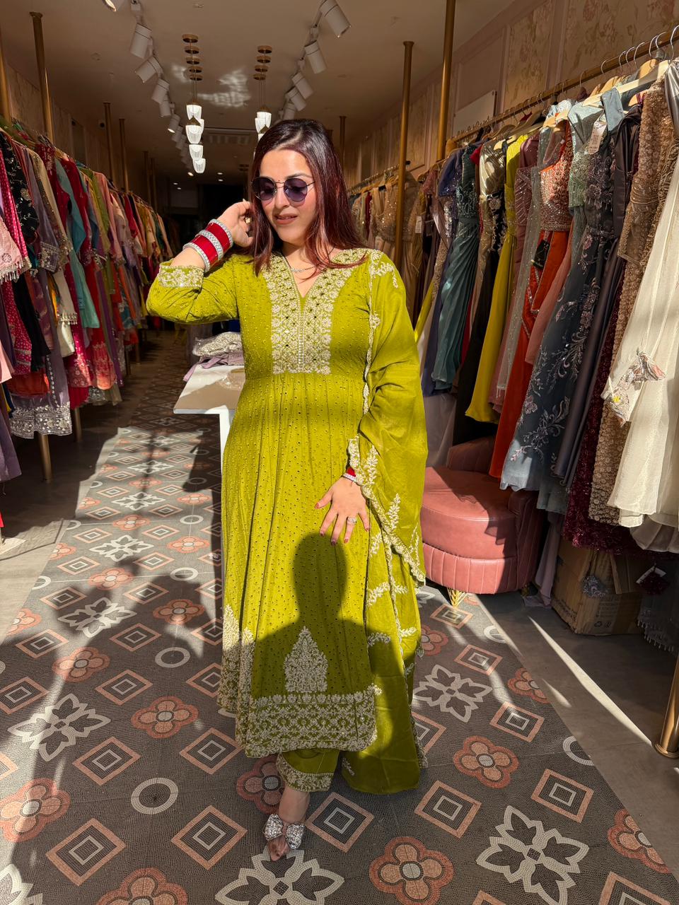 Mihi Embroidered Anarkali Set