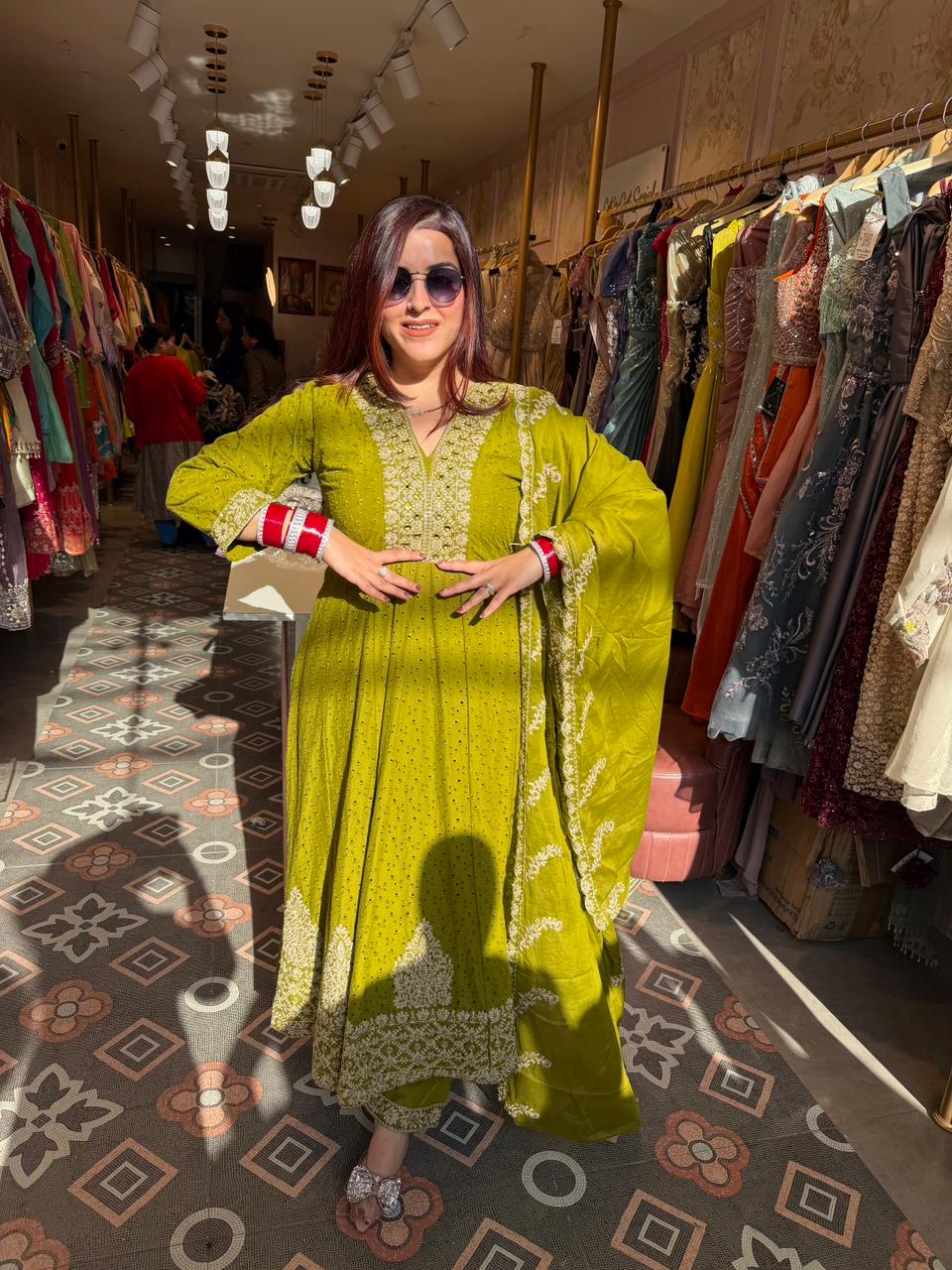 Mihi Embroidered Anarkali Set