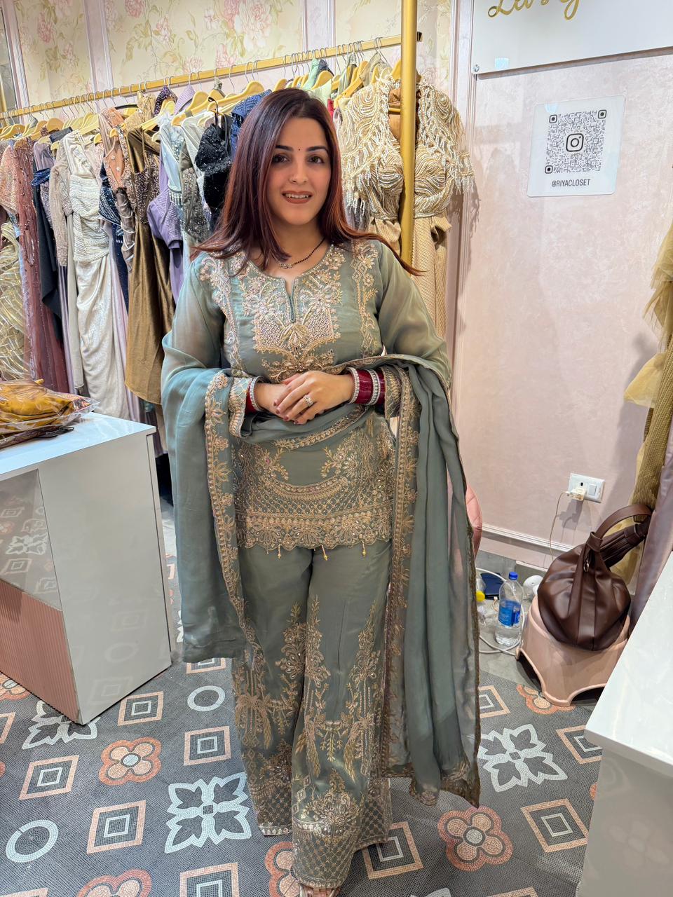 Dayna Noor Embroidered Sharara Set