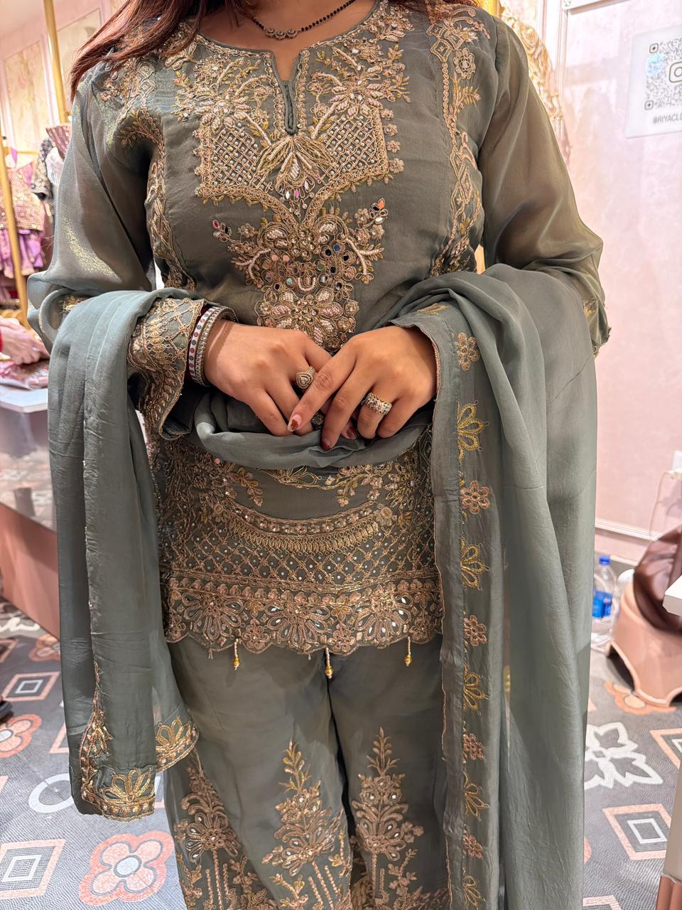 Dayna Noor Embroidered Sharara Set