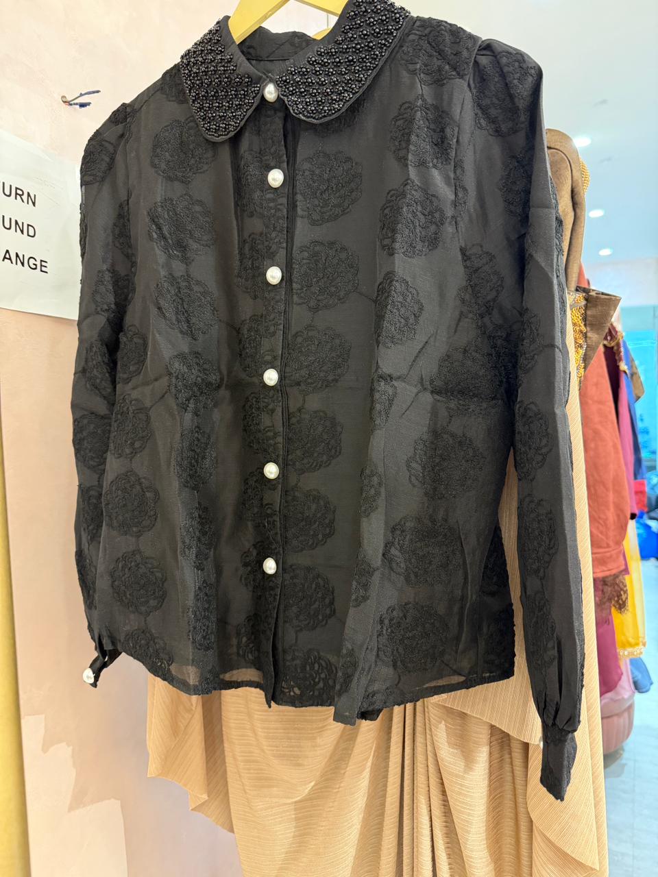 Blush Pearl Lace Shirt