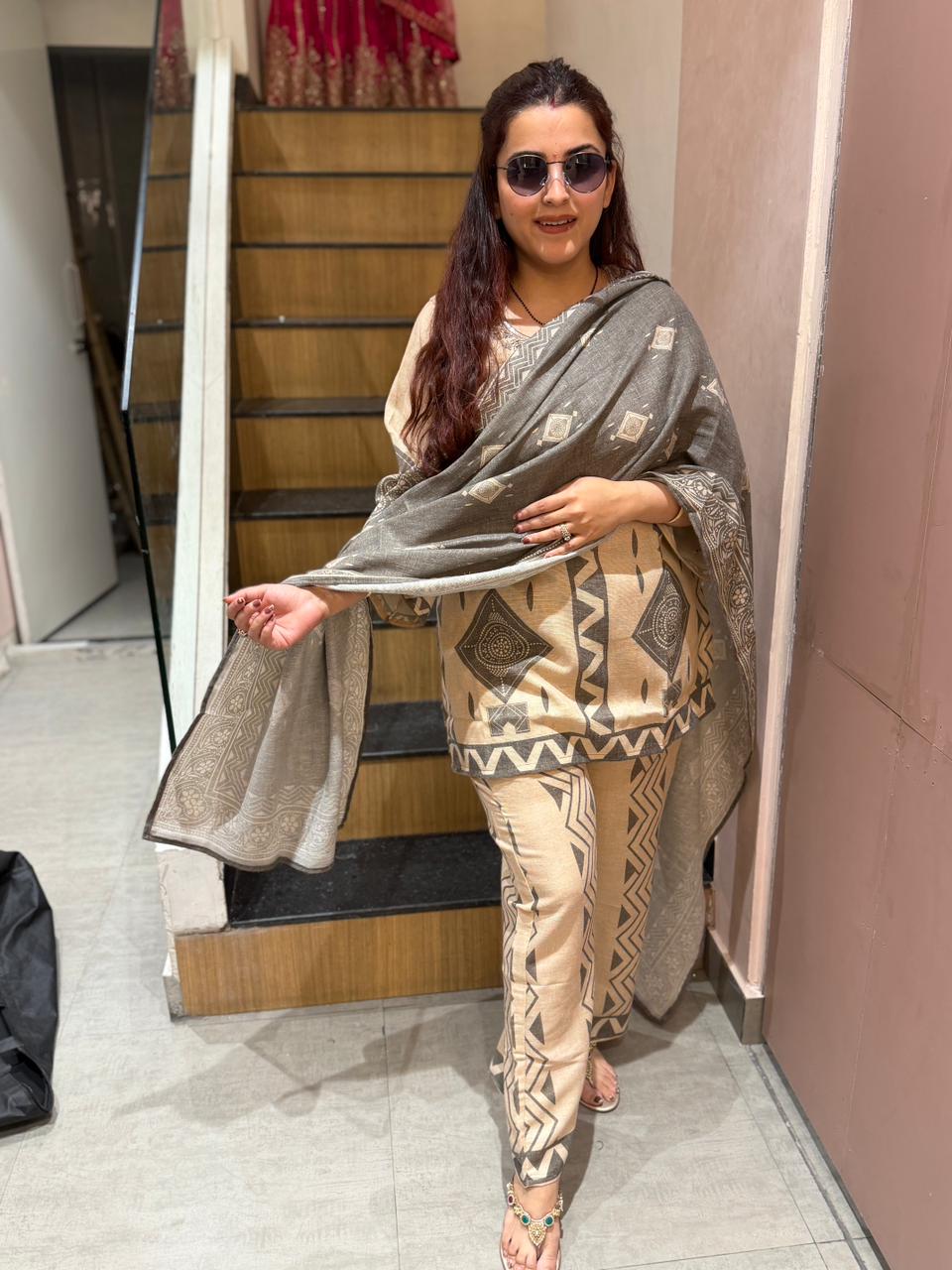Desert Royale Printed Suit Set