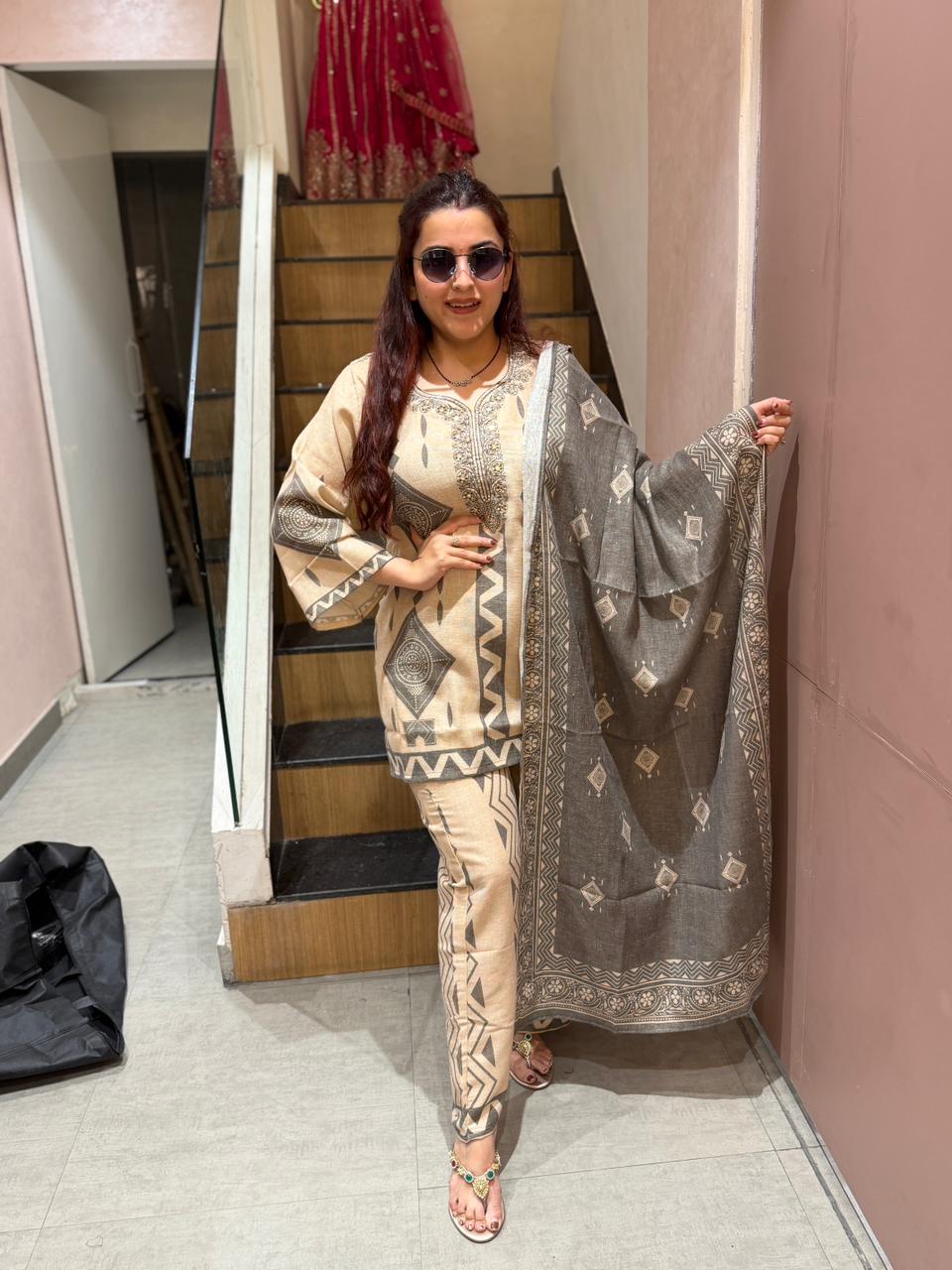 Desert Royale Printed Suit Set