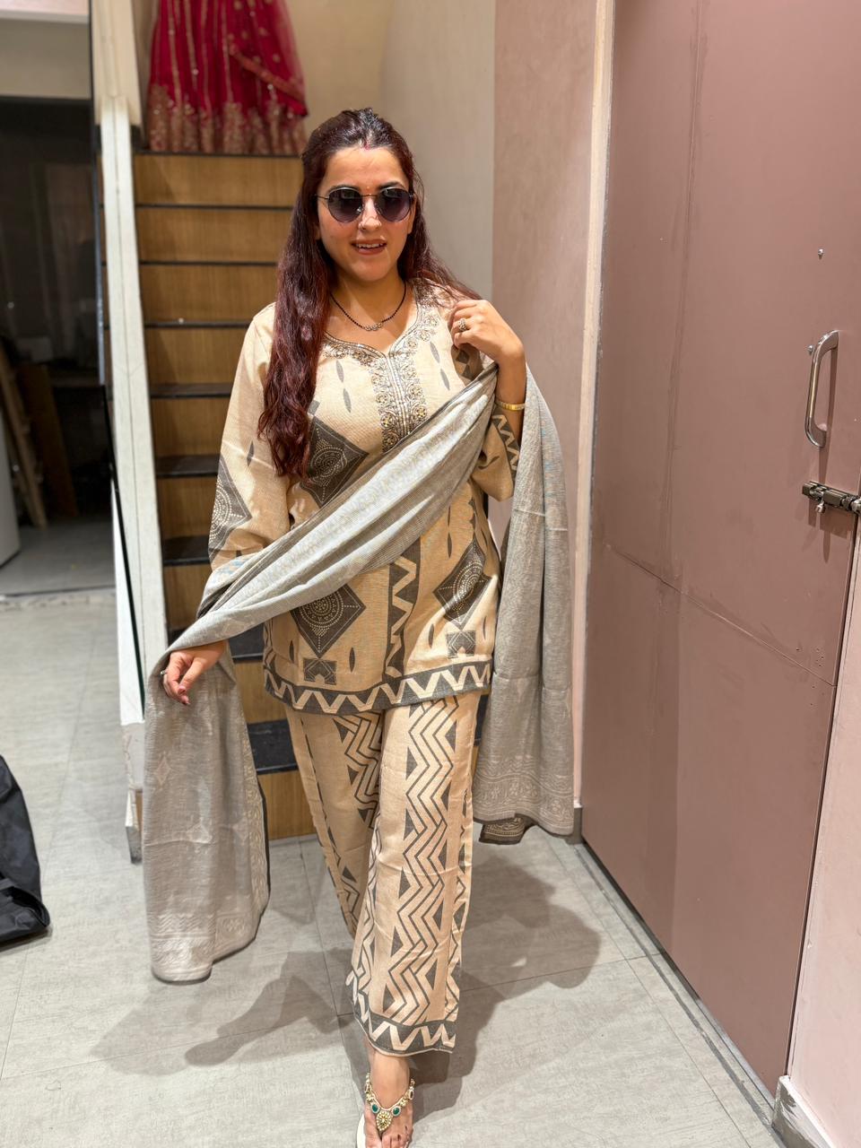 Desert Royale Printed Suit Set