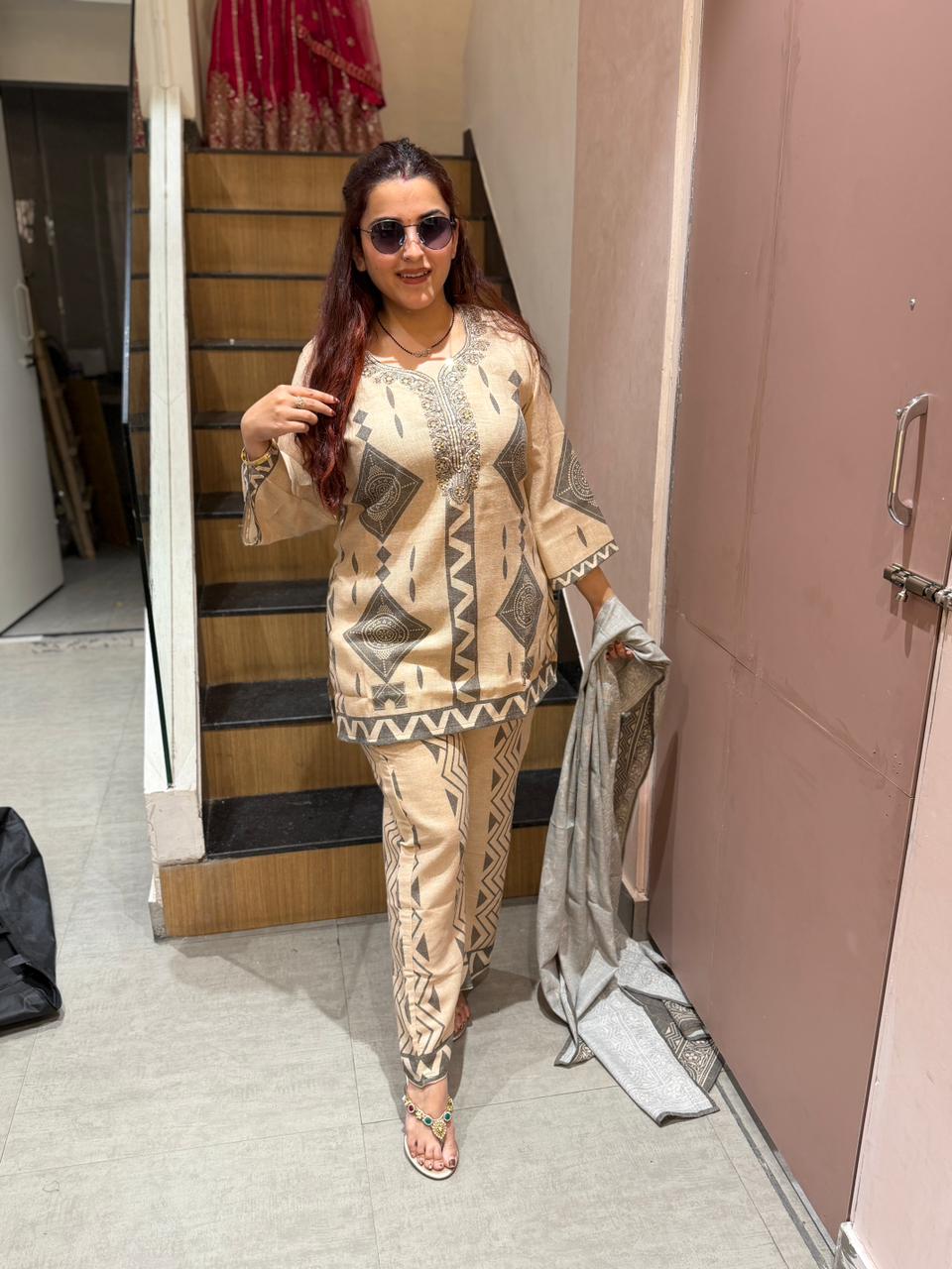 Desert Royale Printed Suit Set