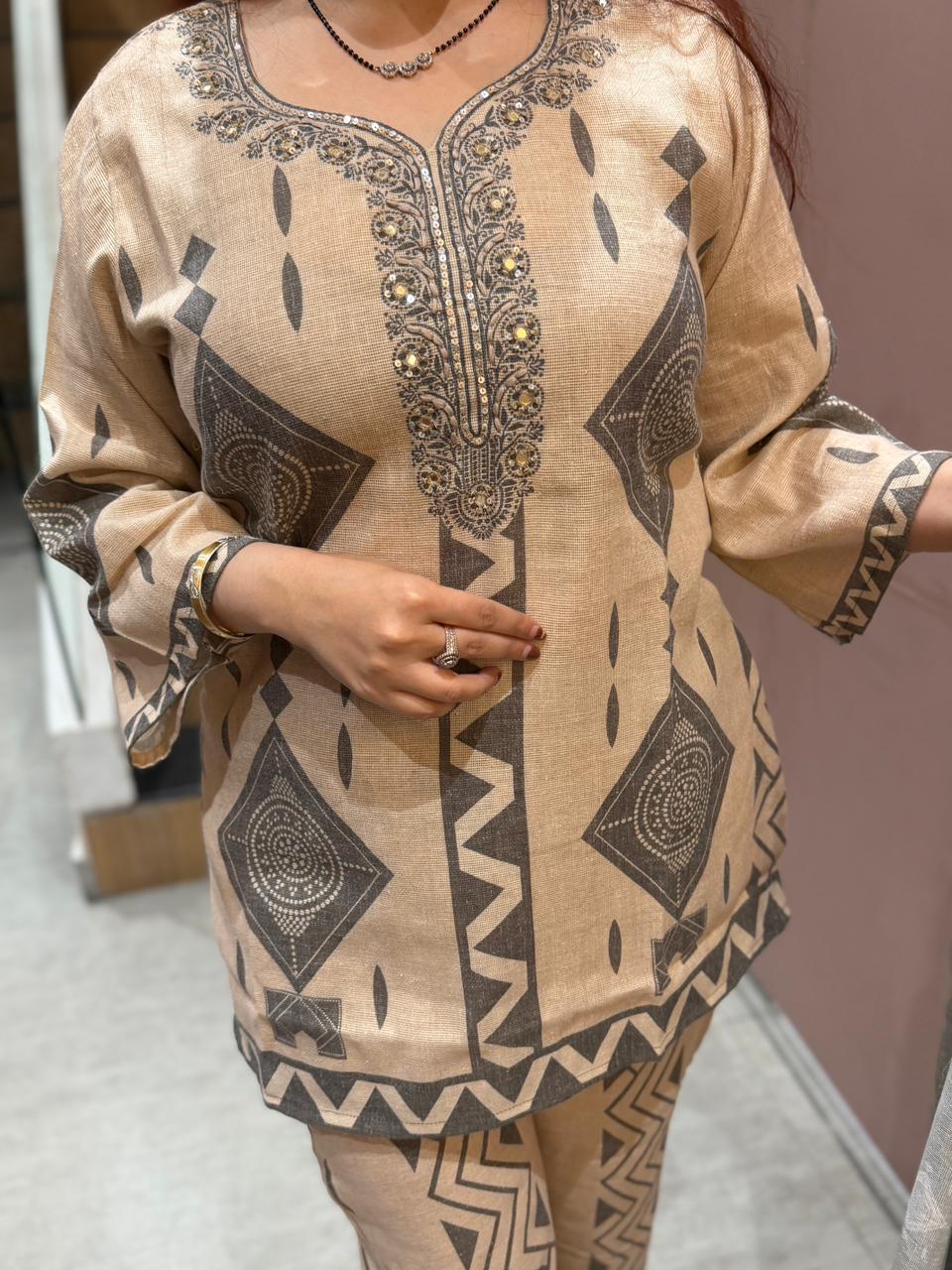 Desert Royale Printed Suit Set