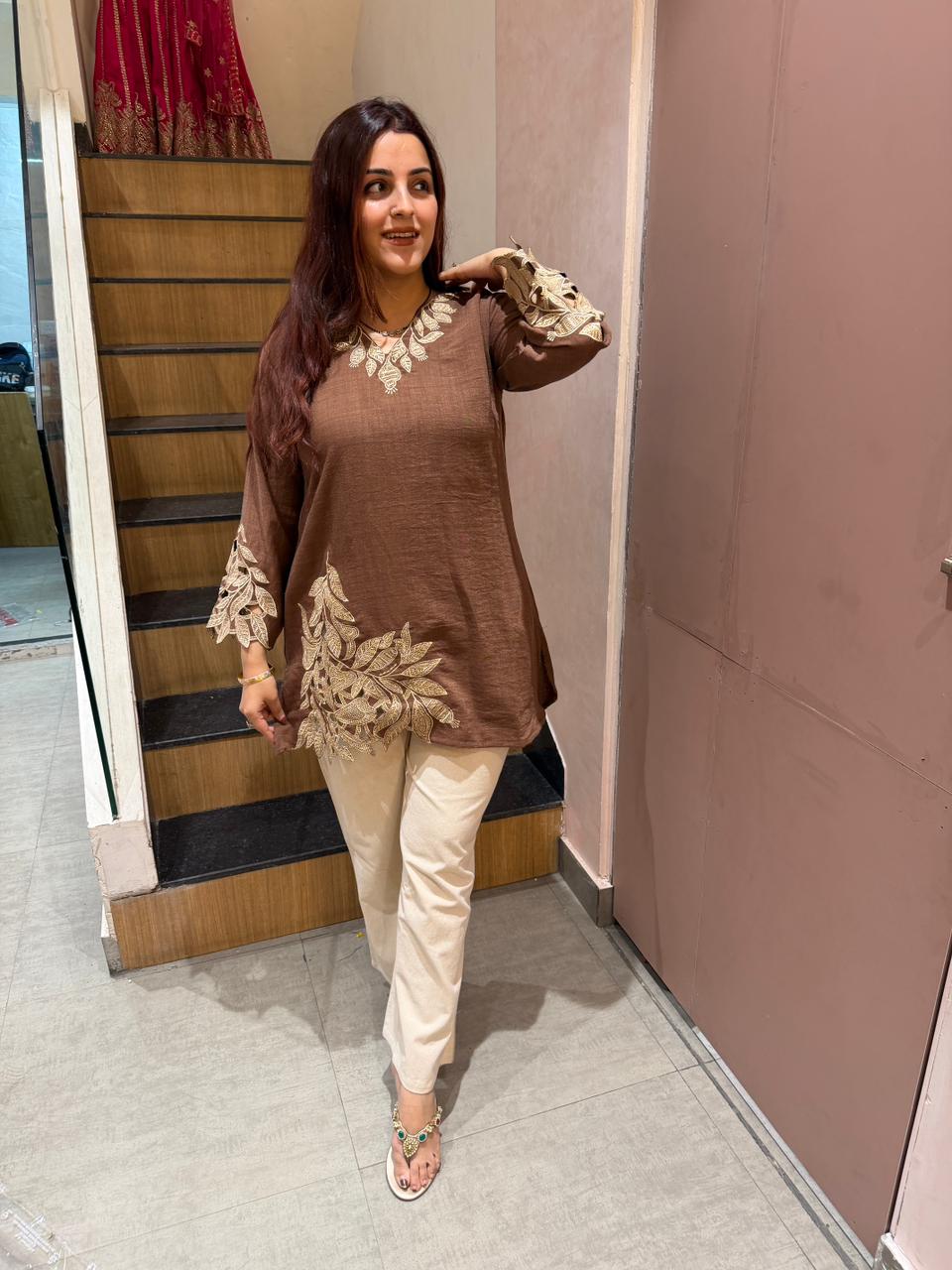 Leaf Luxe Kurti Set