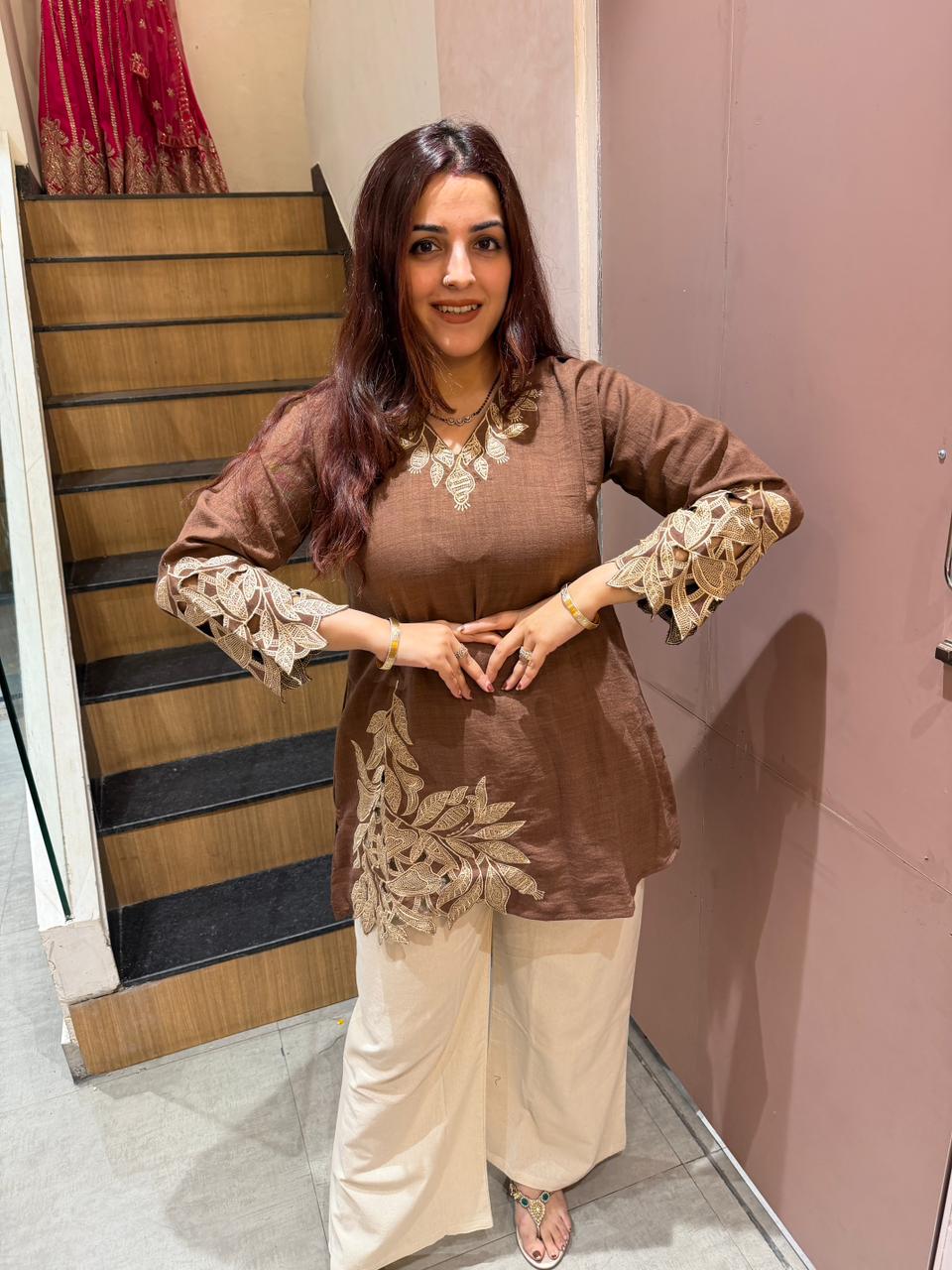 Leaf Luxe Kurti Set
