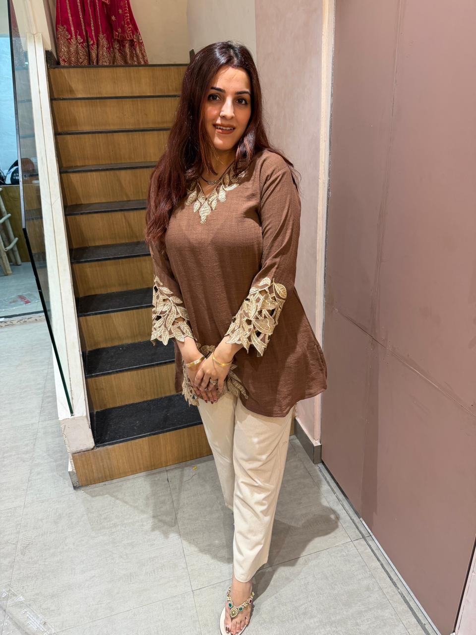 Leaf Luxe Kurti Set