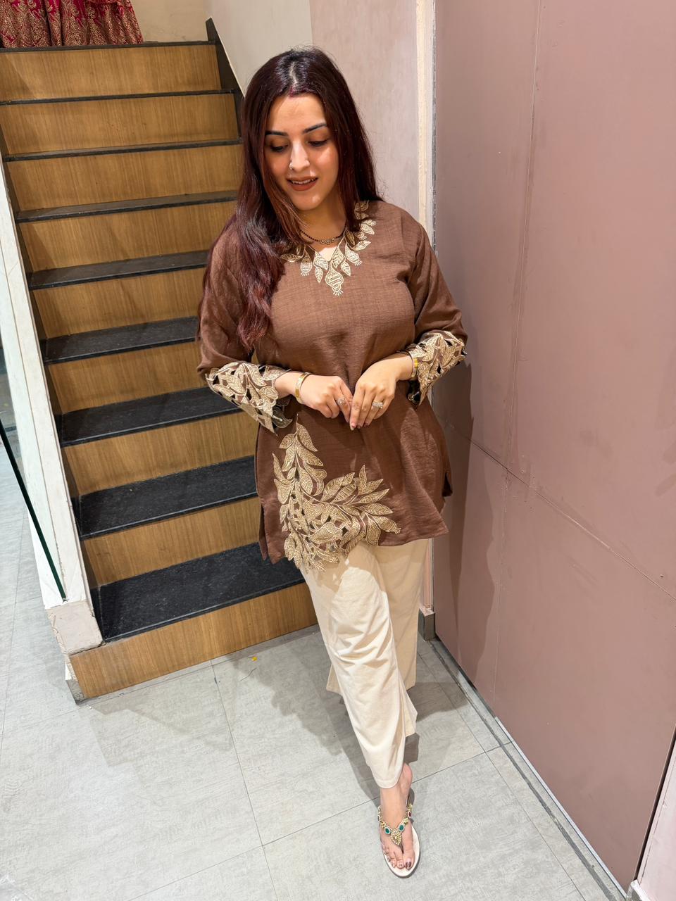 Leaf Luxe Kurti Set