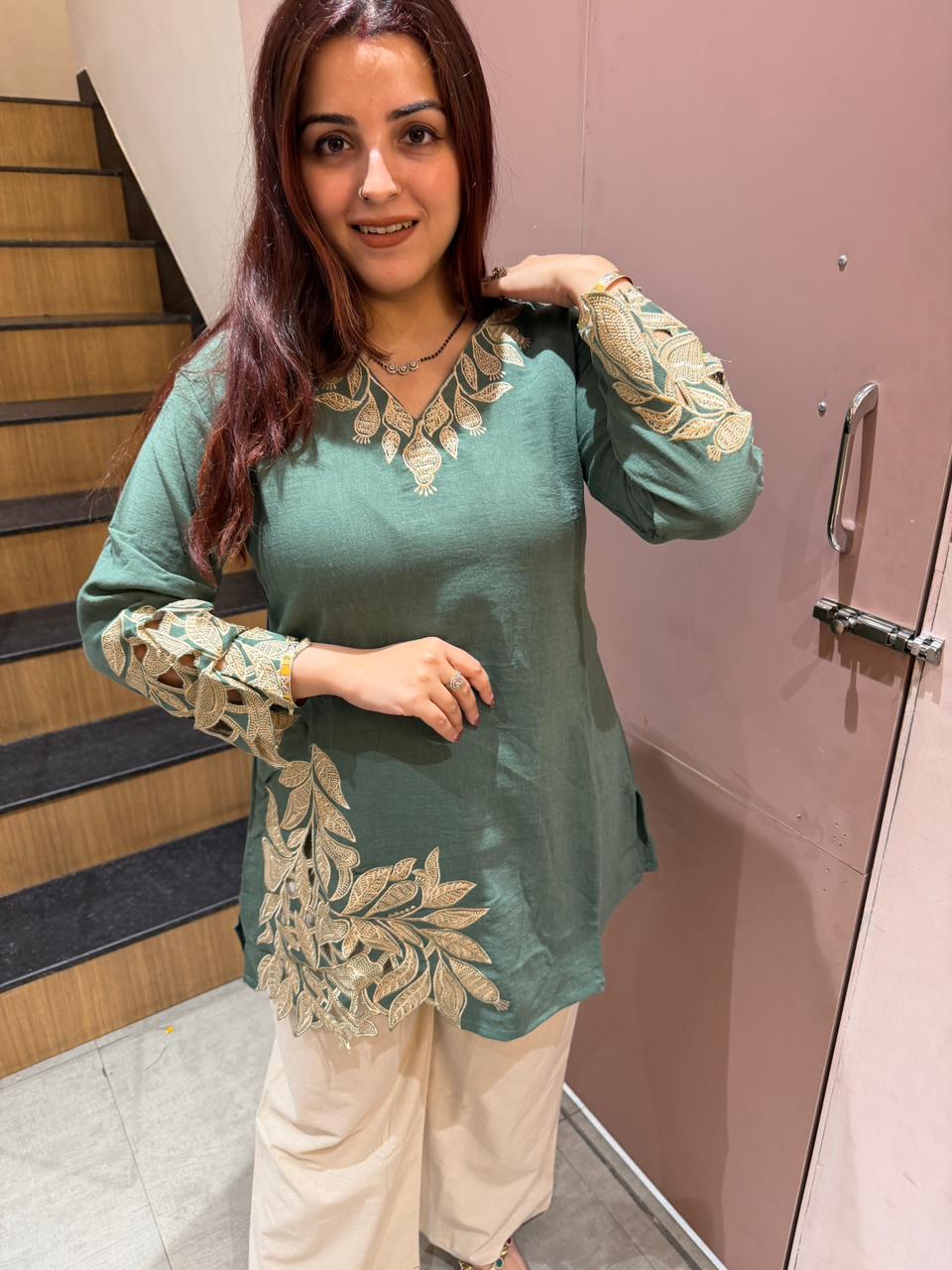 Leaf Luxe Kurti Set