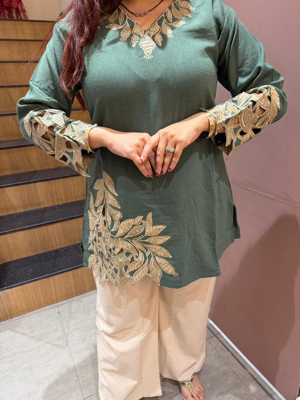 Leaf Luxe Kurti Set