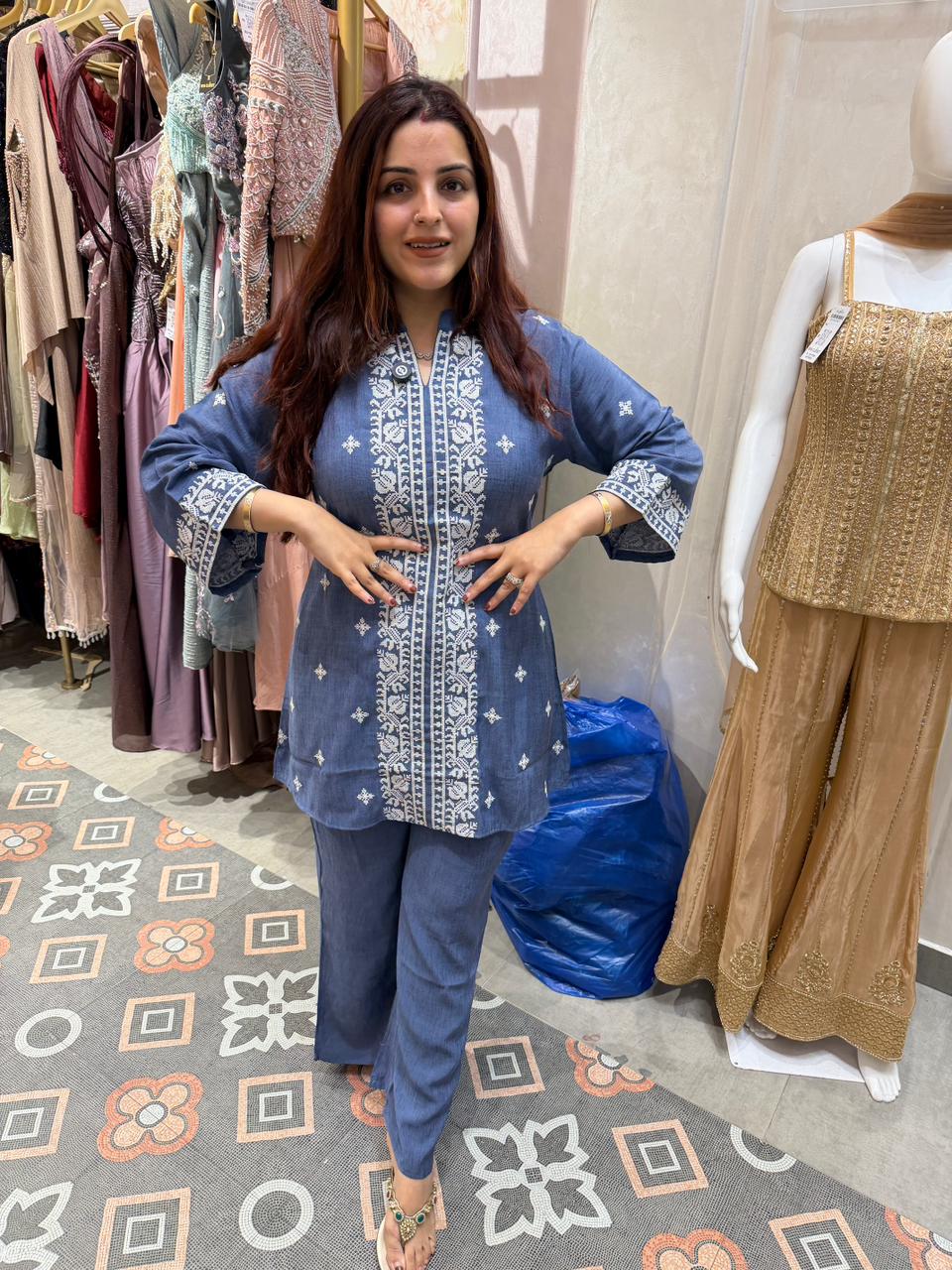 Indigo  Co-ord Set