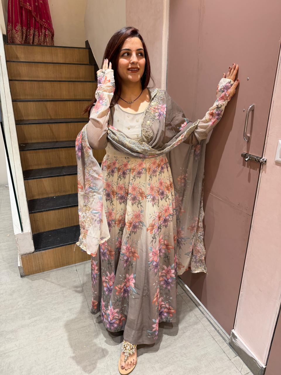 Bella Floral Anarkali Set