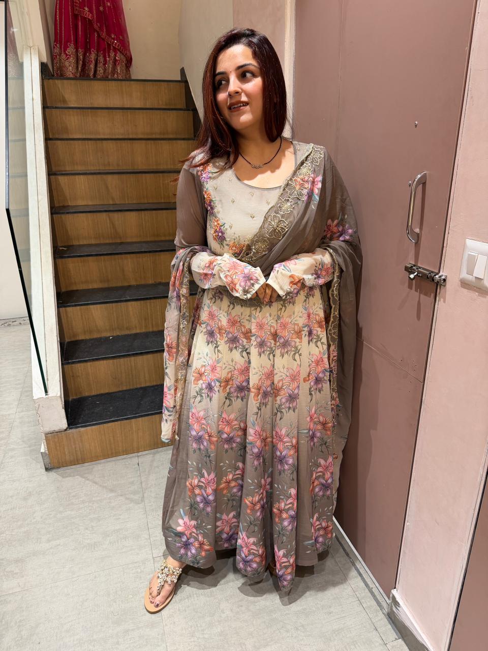 Bella Floral Anarkali Set