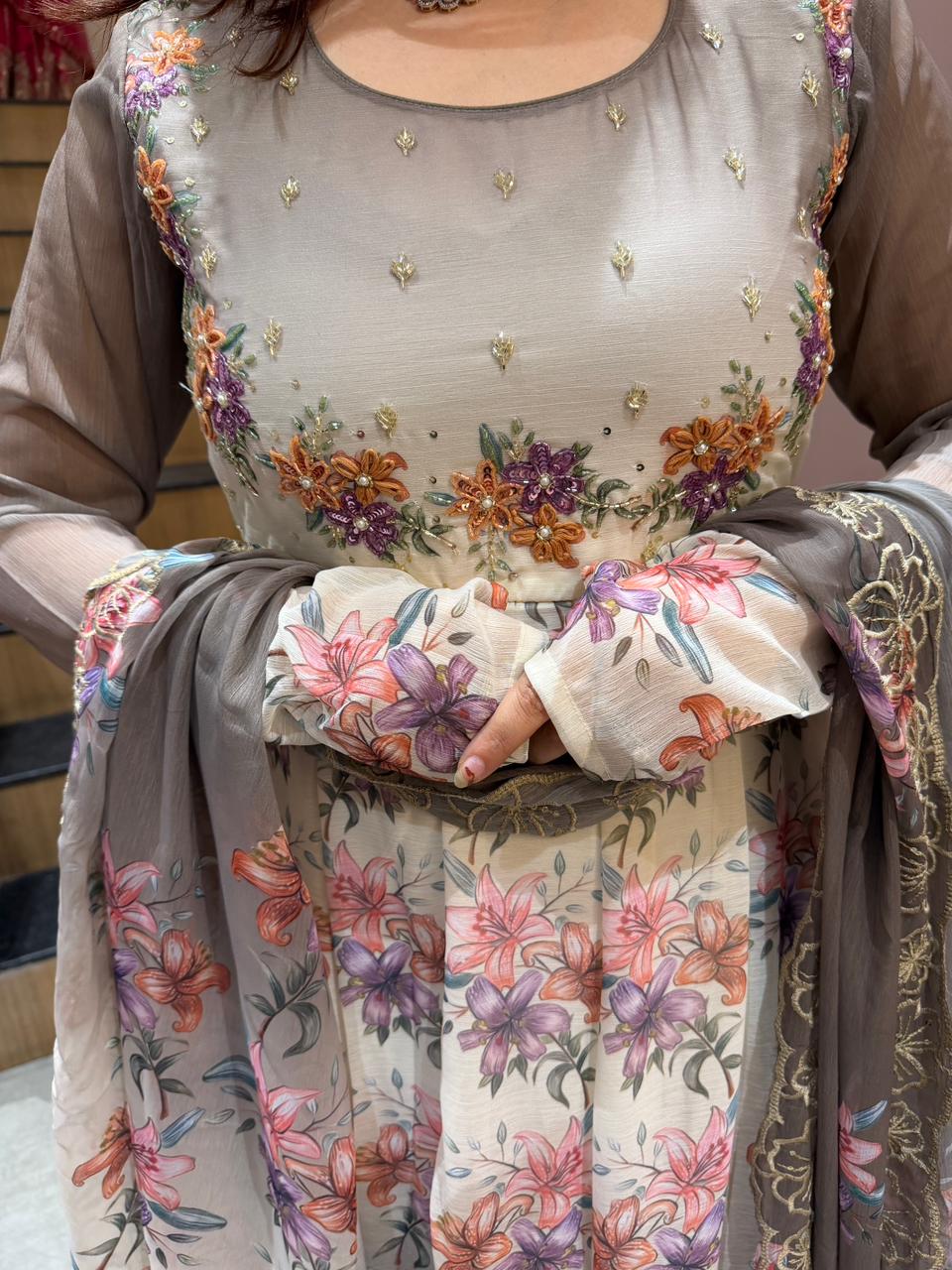 Bella Floral Anarkali Set