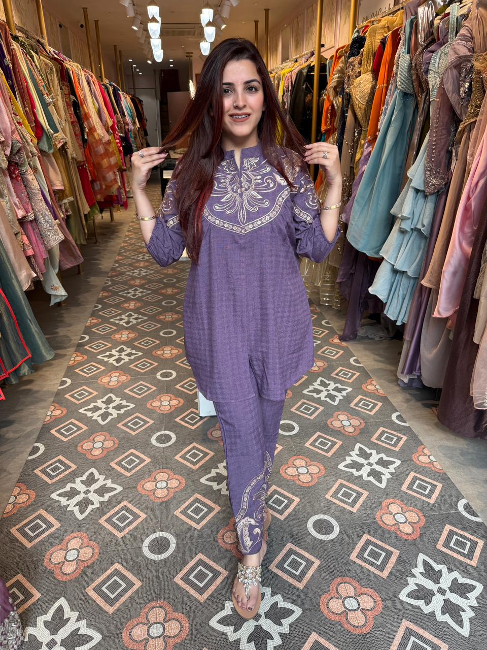 Ishika  Embroidered Co-Ord Set