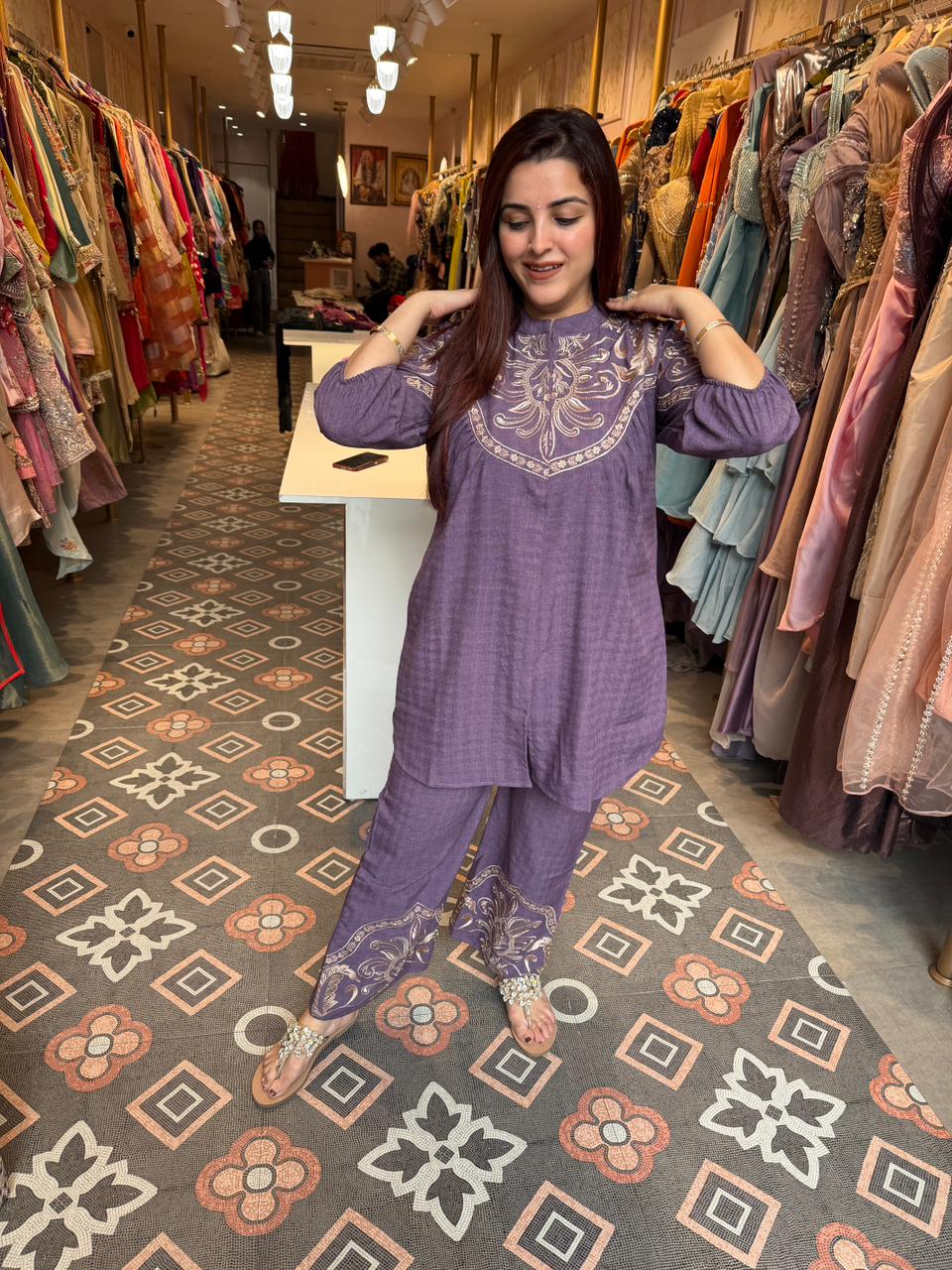 Ishika  Embroidered Co-Ord Set