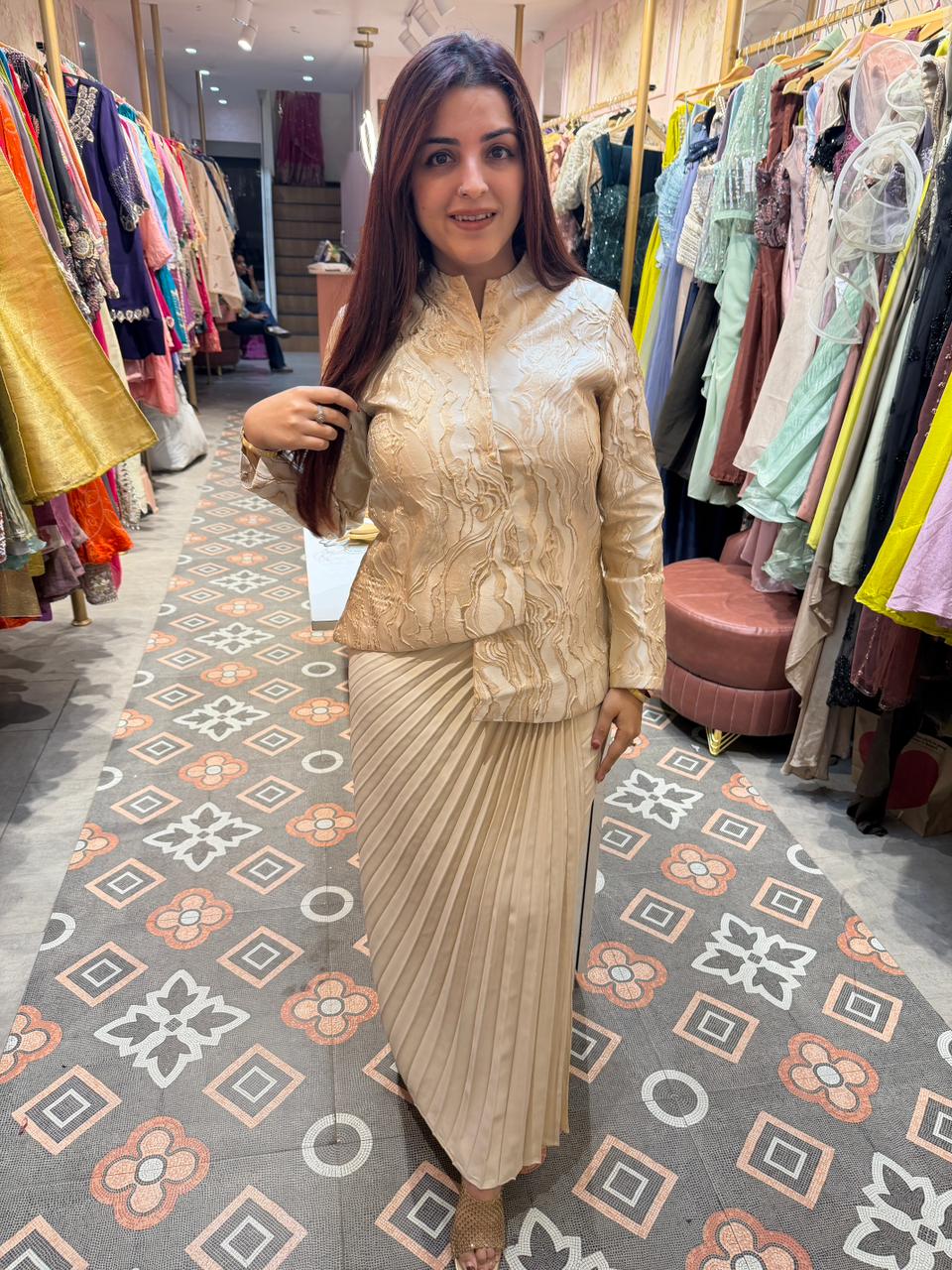 Tokyo Luxe indo Western skirt cord  Set