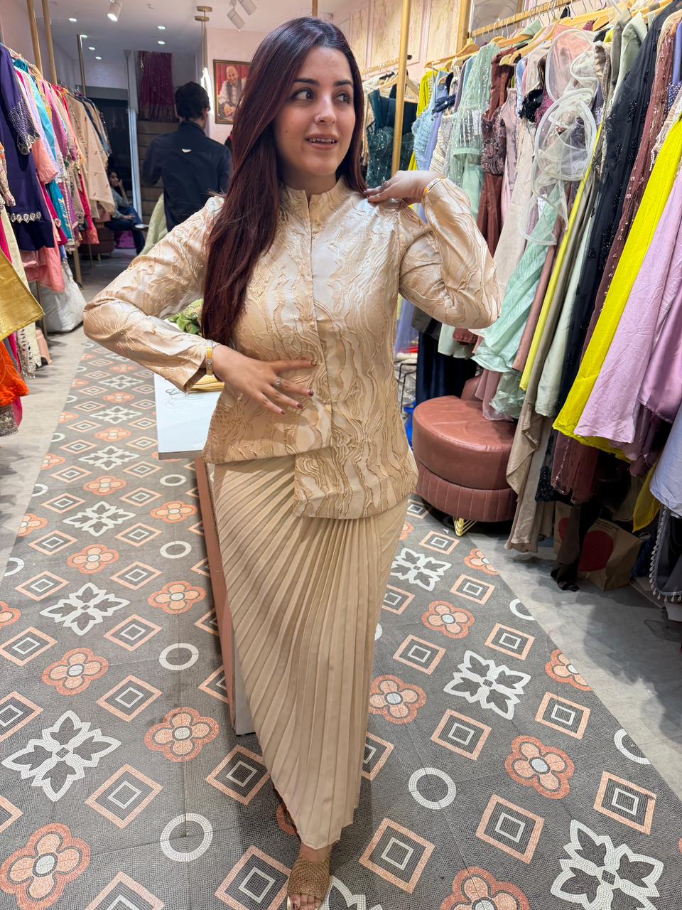 Tokyo Luxe indo Western skirt cord  Set