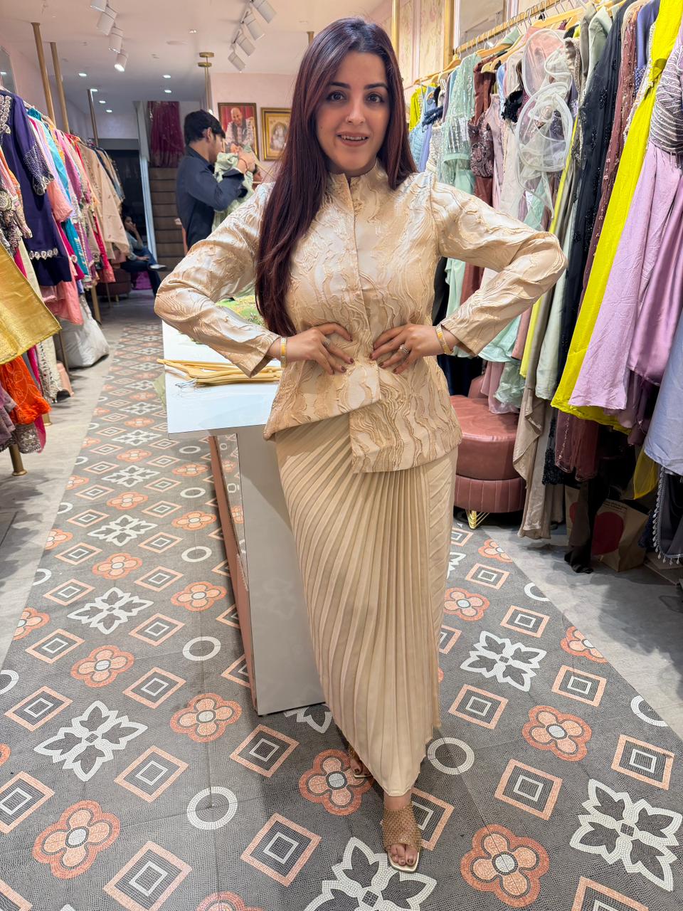 Tokyo Luxe indo Western skirt cord  Set