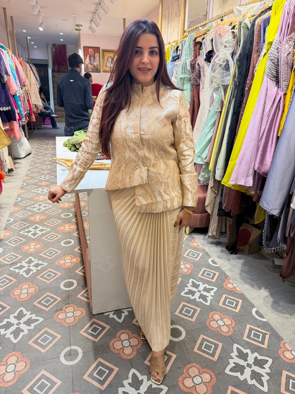 Tokyo Luxe indo Western skirt cord  Set