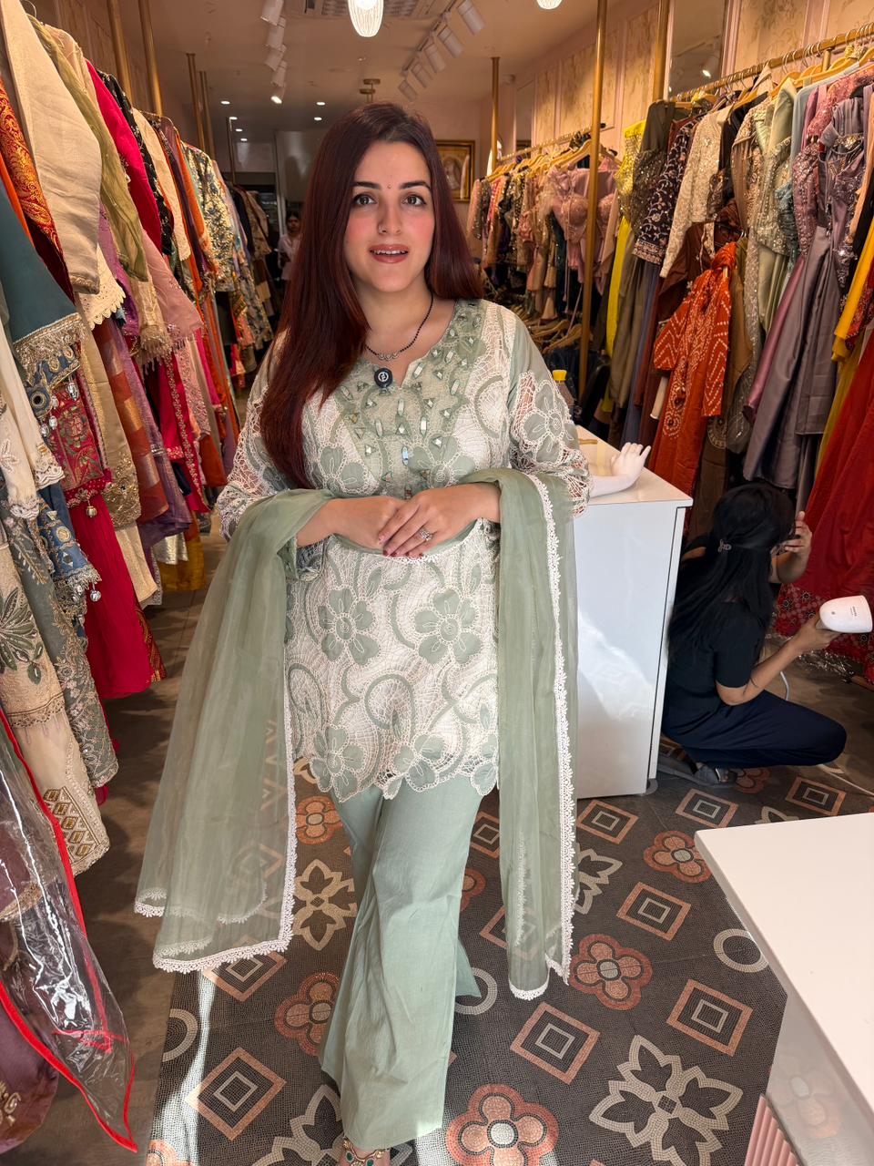 Serenity Lace Palazzo Set