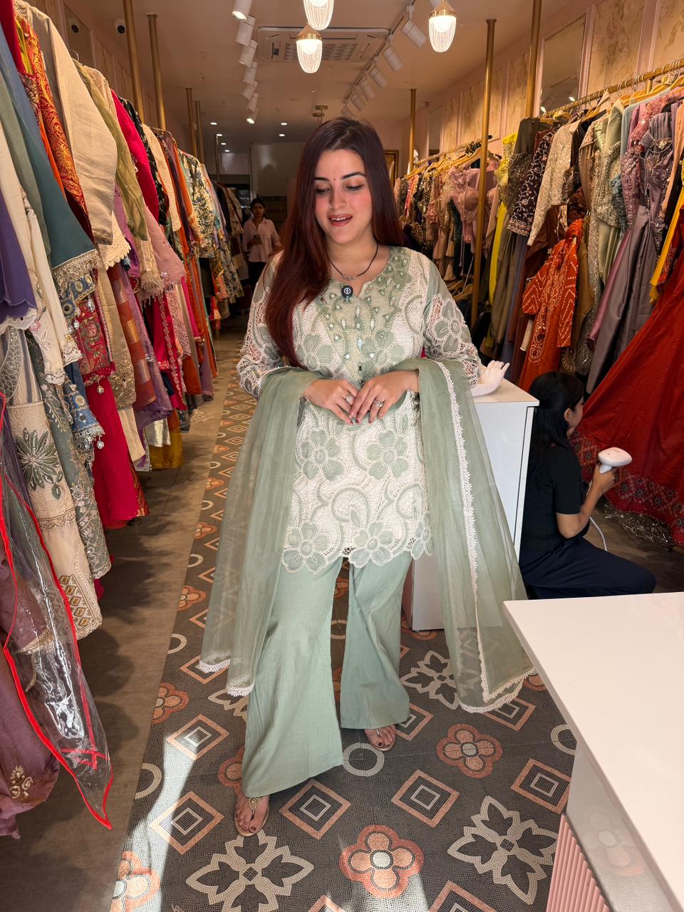 Serenity Lace Palazzo Set