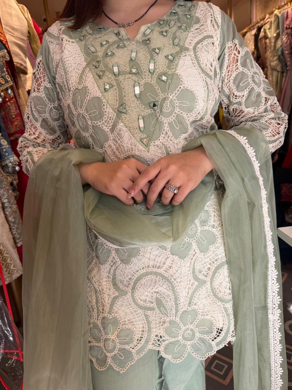 Serenity Lace Palazzo Set