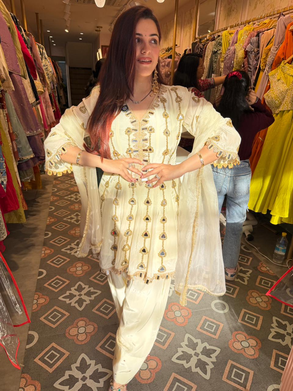 Jhanak Mirror Embellished Sharara Set