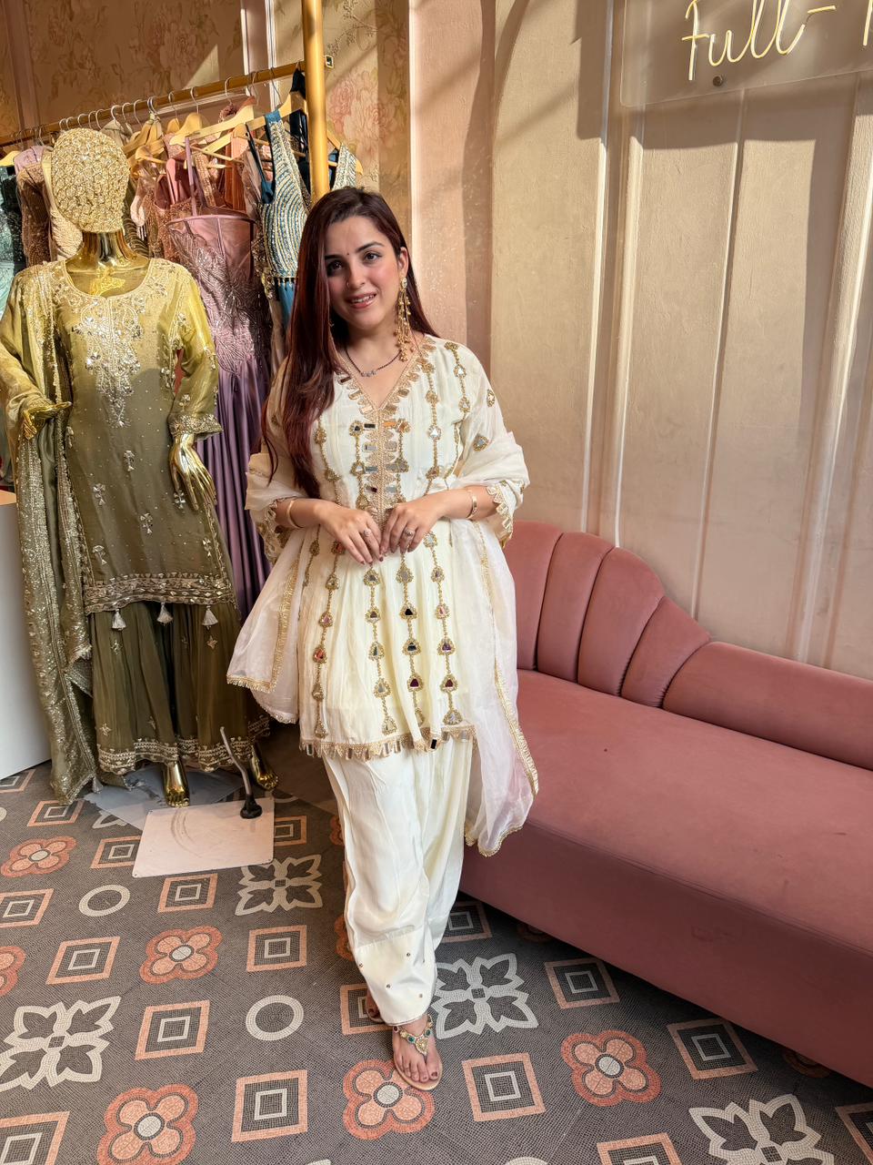 Jhanak Mirror Embellished Sharara Set