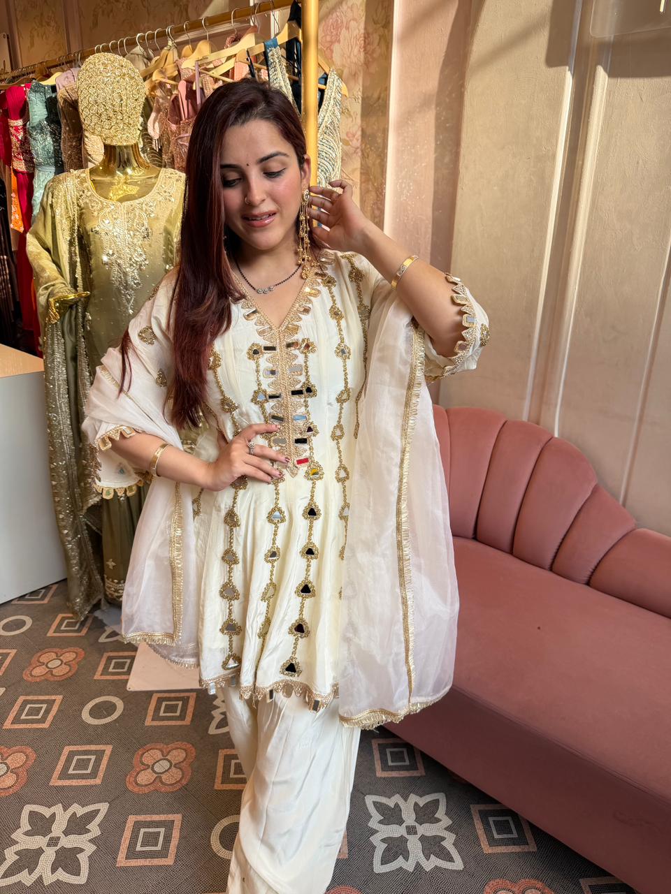 Jhanak Mirror Embellished Sharara Set