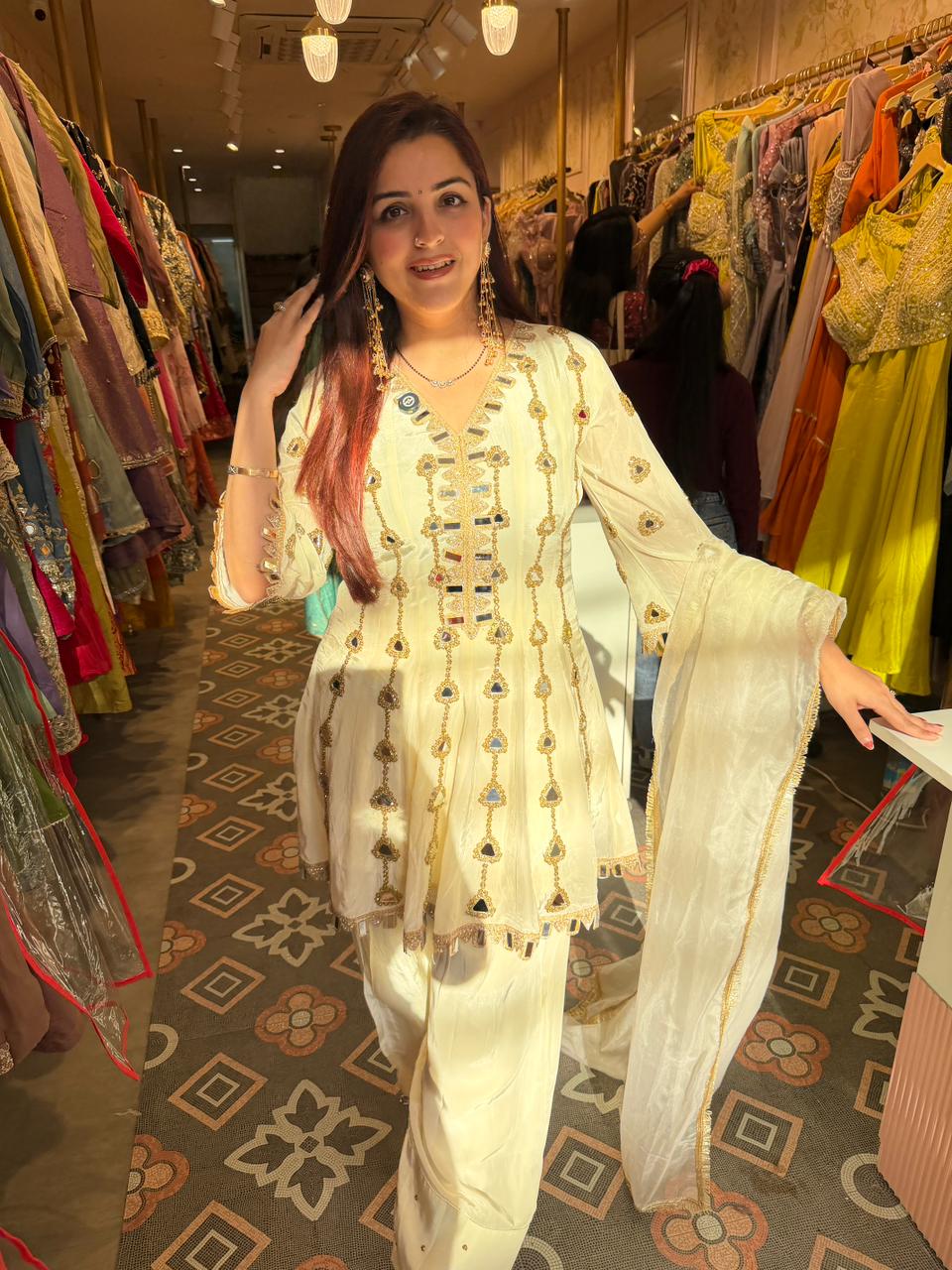 Jhanak Mirror Embellished Sharara Set