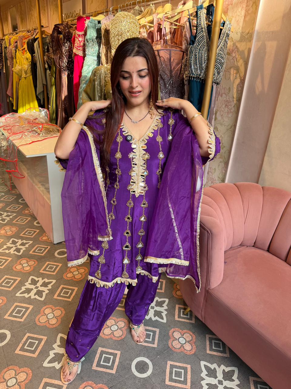 Jhanak Mirror Embellished Sharara Set