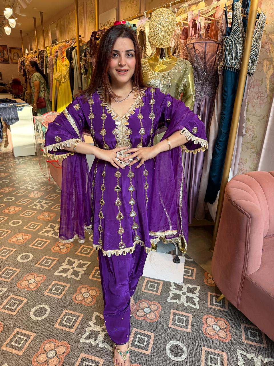 Jhanak Mirror Embellished Sharara Set