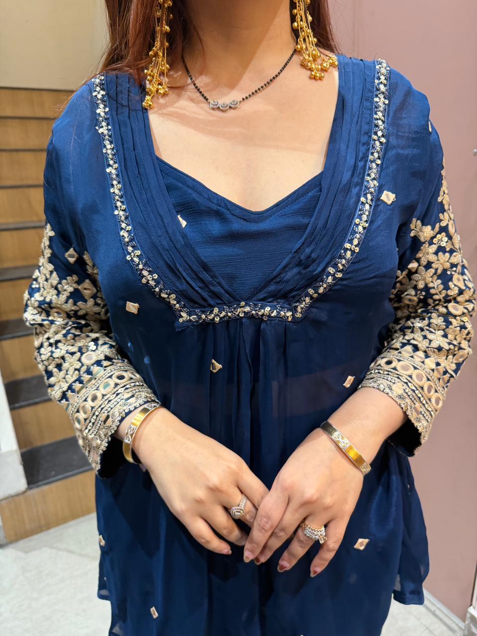 Zoya Embroidered Sharara Set