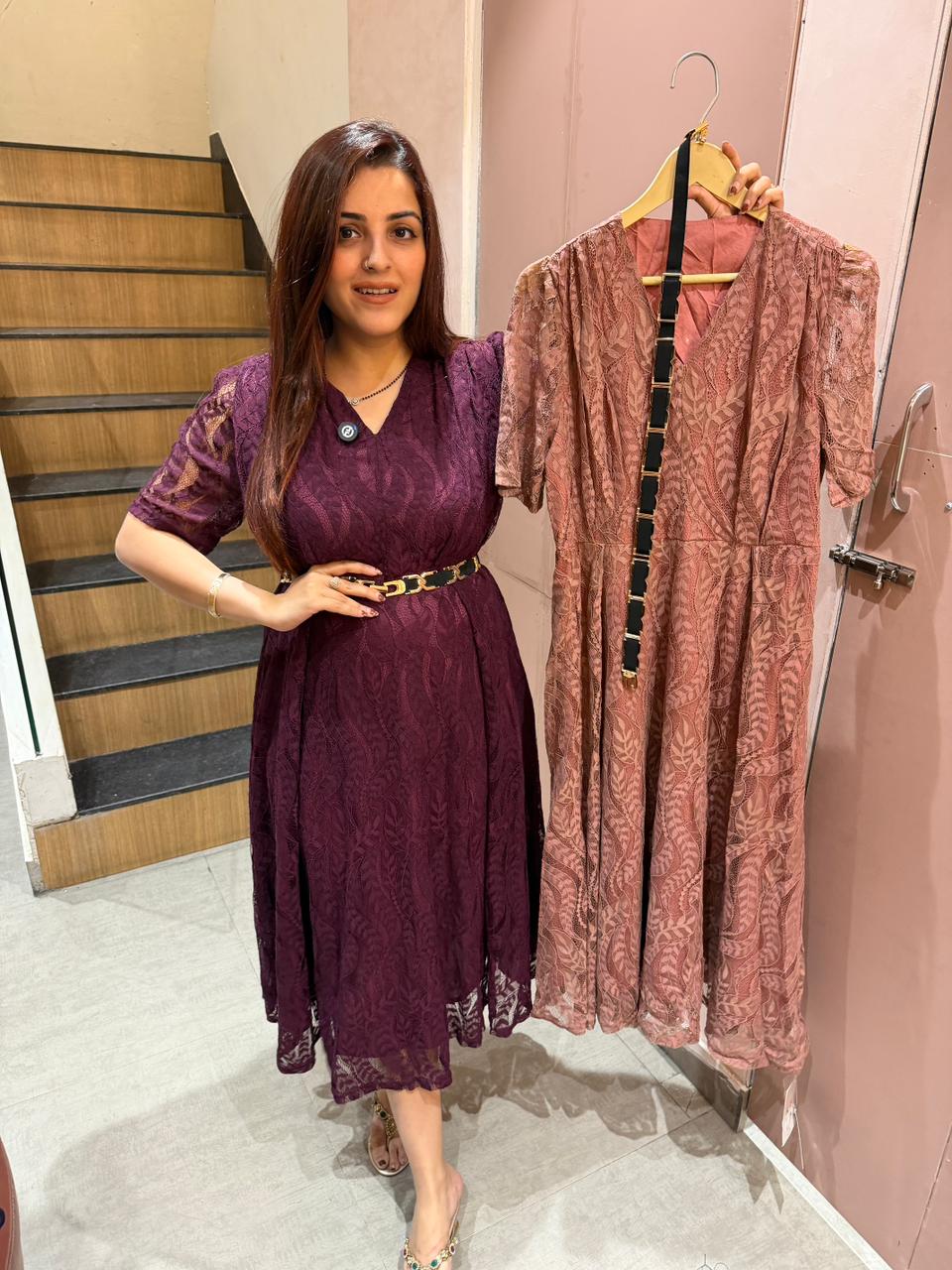 Yuvi Lace Midi Dress