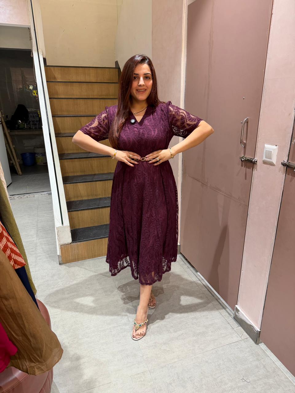 Yuvi Lace Midi Dress