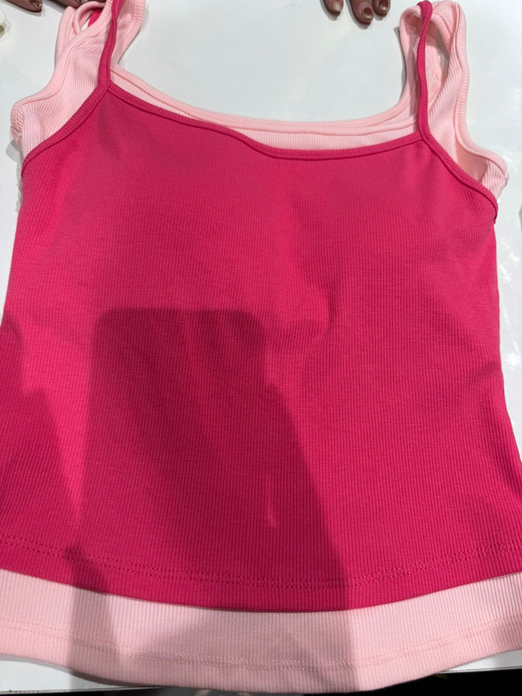 Sunny Layered Ribbed Tank Top